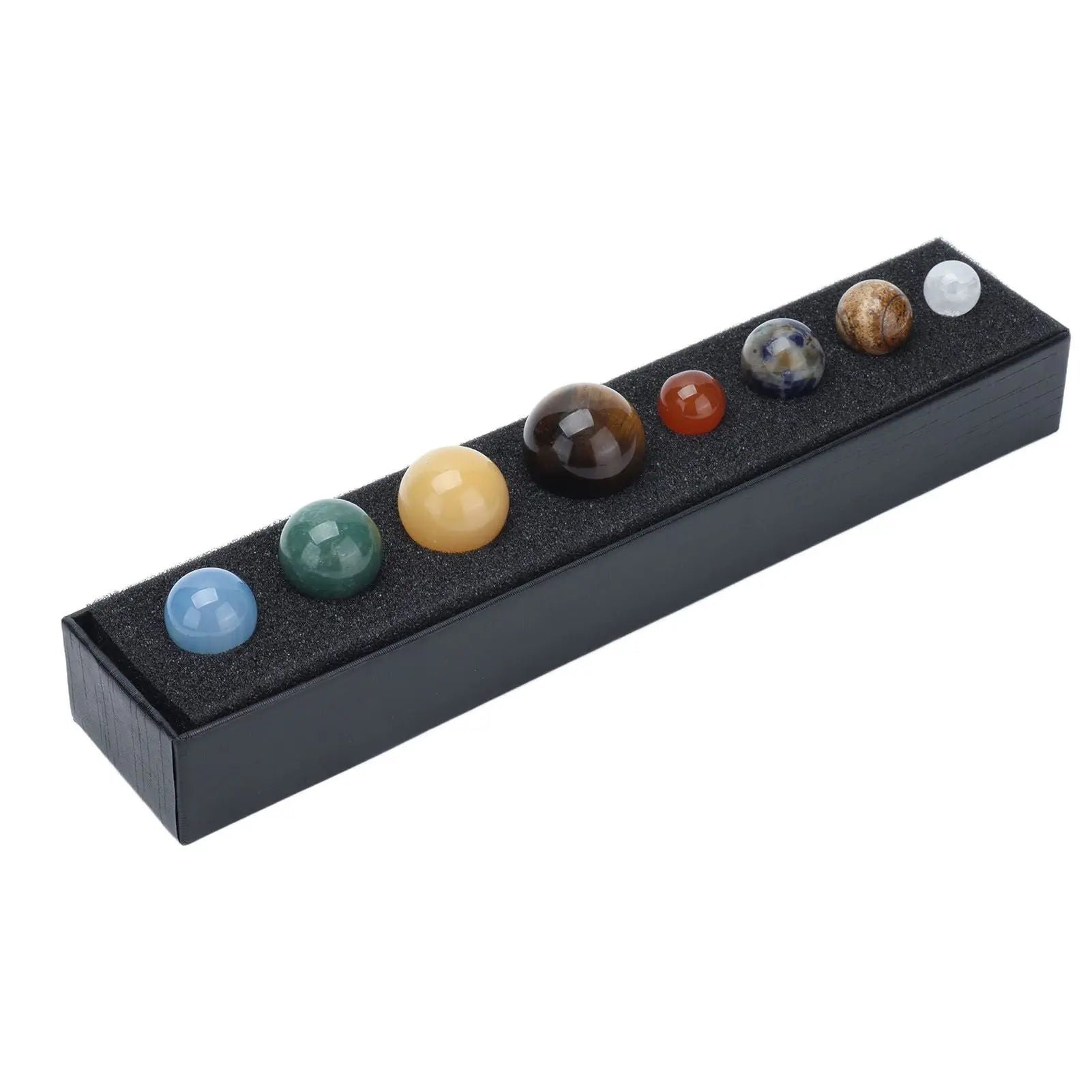 8 Planets Crystal Ornament Home Desktop Sphere Galactic Planets Decoration for Healing Meditation Wholesale Hub