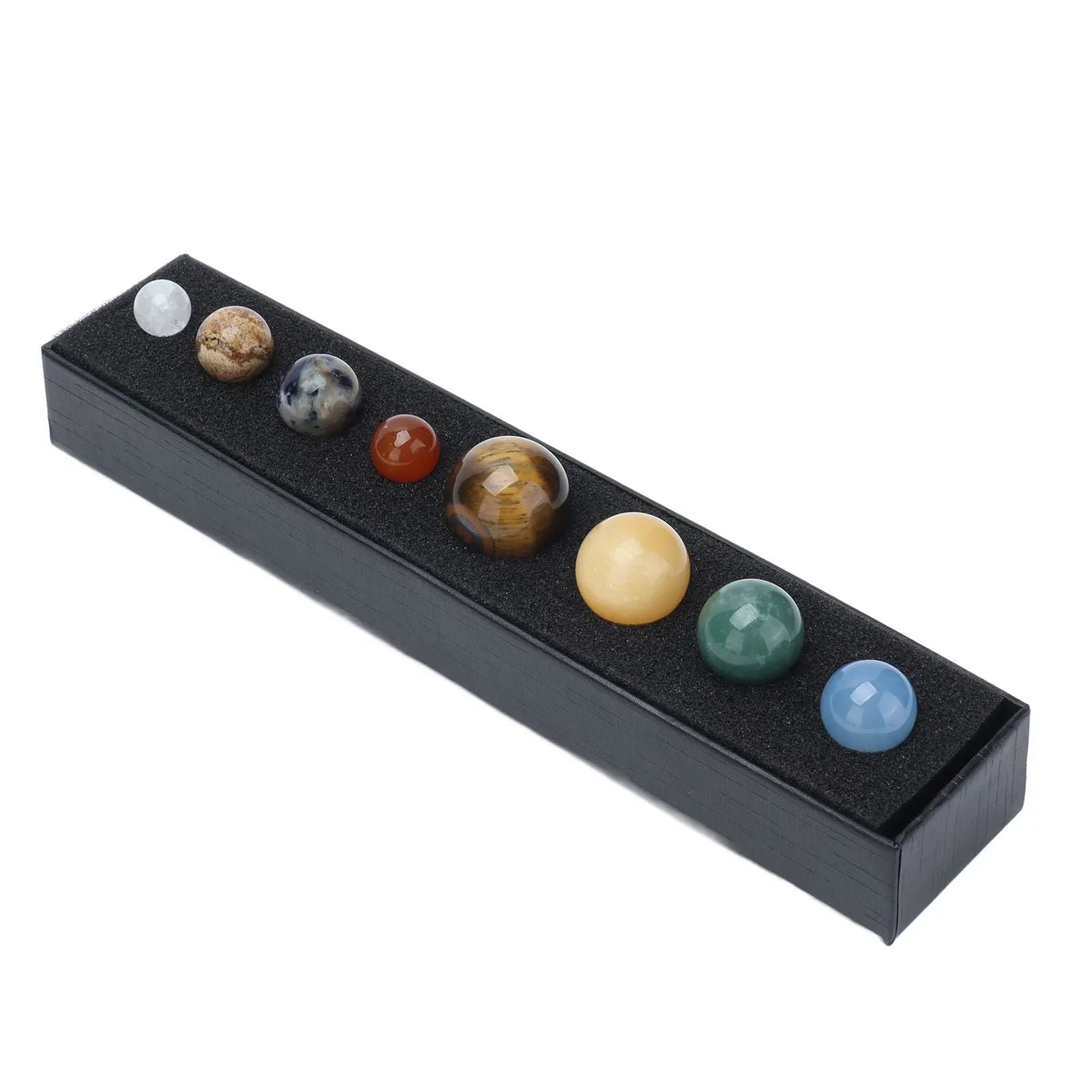 8 Planets Crystal Ornament Home Desktop Sphere Galactic Planets Decoration for Healing Meditation Wholesale Hub