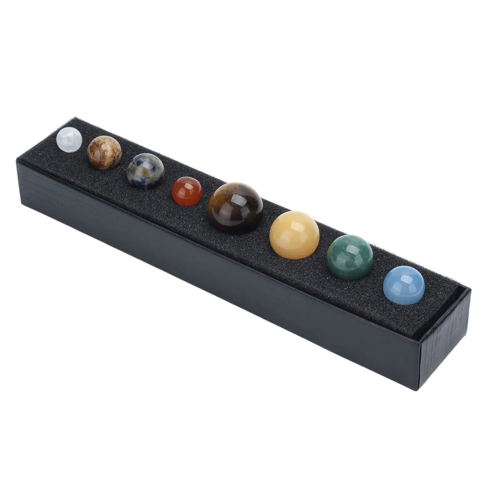 8 Planets Crystal Ornament Home Desktop Sphere Galactic Planets Decoration for Healing Meditation Wholesale Hub