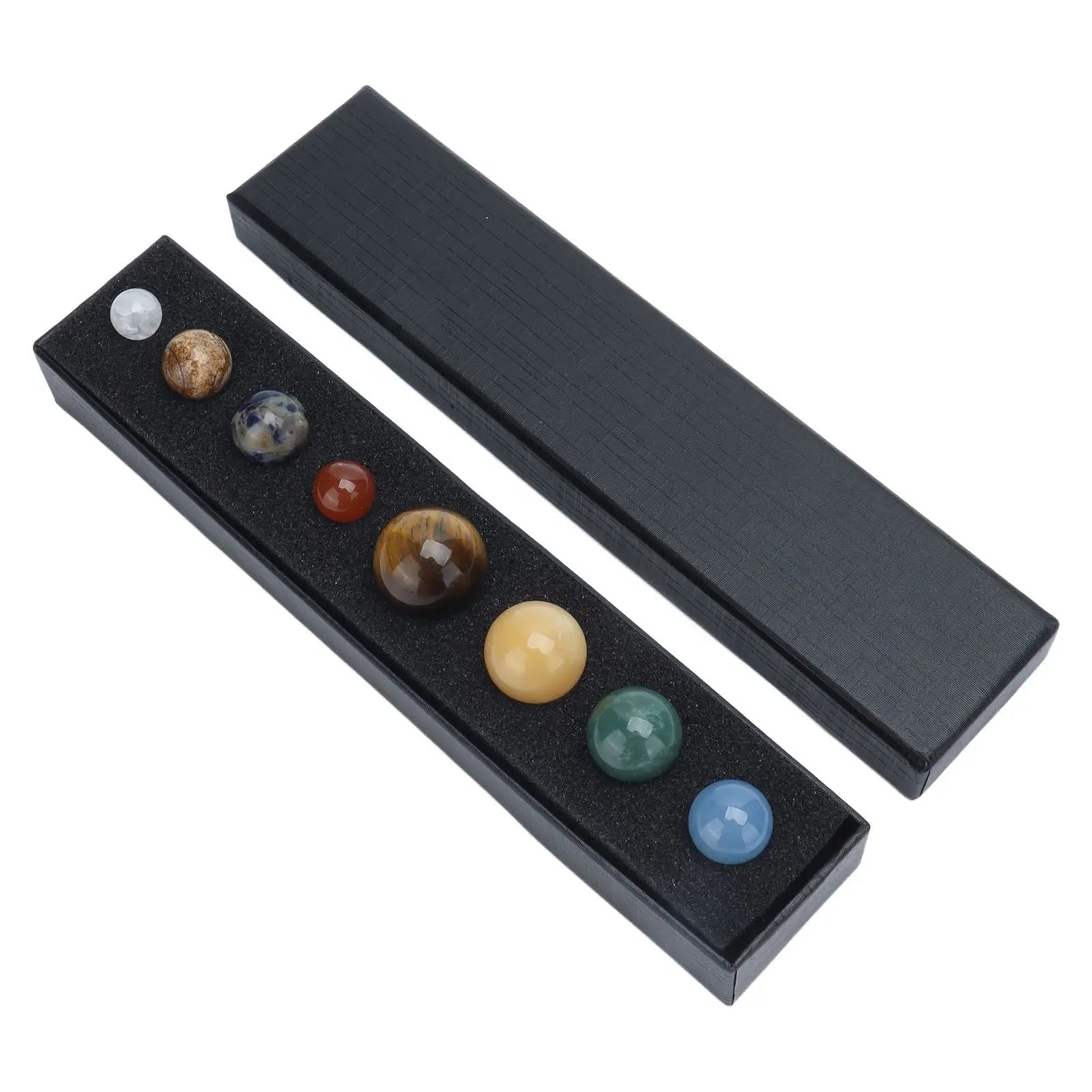 8 Planets Crystal Ornament Home Desktop Sphere Galactic Planets Decoration for Healing Meditation Wholesale Hub