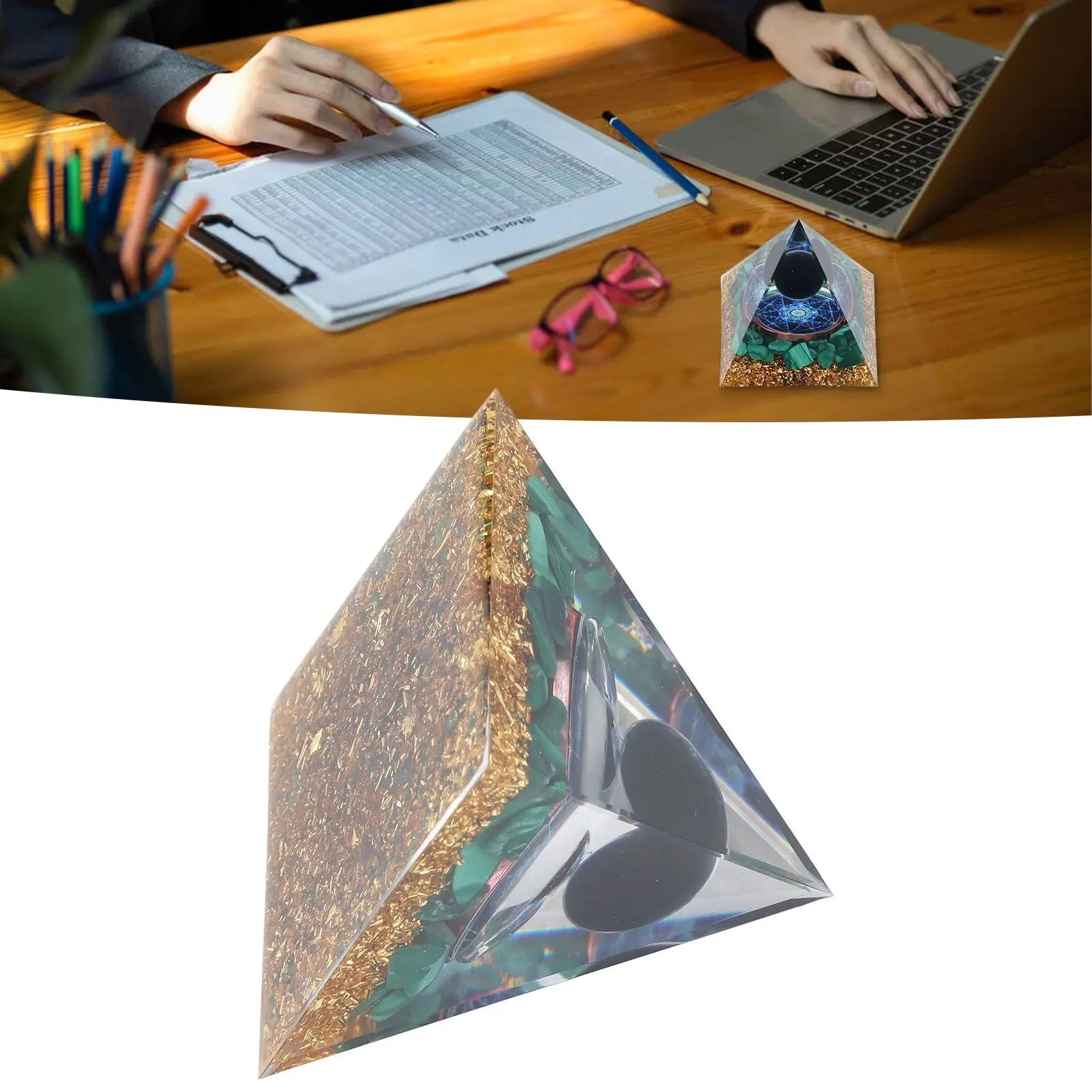 Orgone Pyramid Exquisite Healing Energized Gemstones Pyramids for Home Offices Bedroom Wholesale Hub