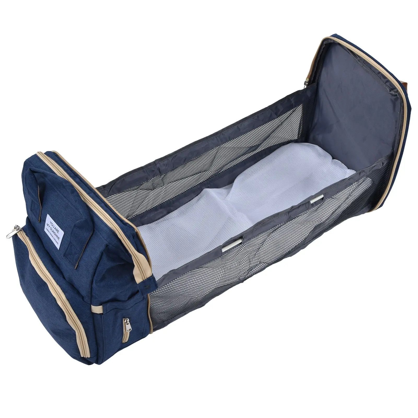 Backpack Multifunctional Foldable Large Capacity Baby Diaper Storage Bag for TravelDark Blue Wholesale Hub