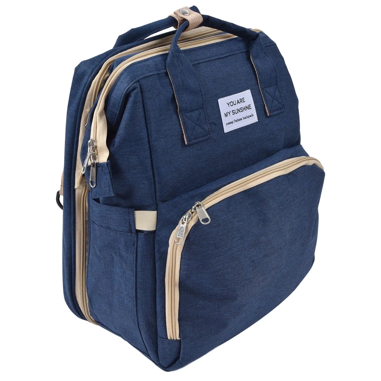 Backpack Multifunctional Foldable Large Capacity Baby Diaper Storage Bag for TravelDark Blue Wholesale Hub
