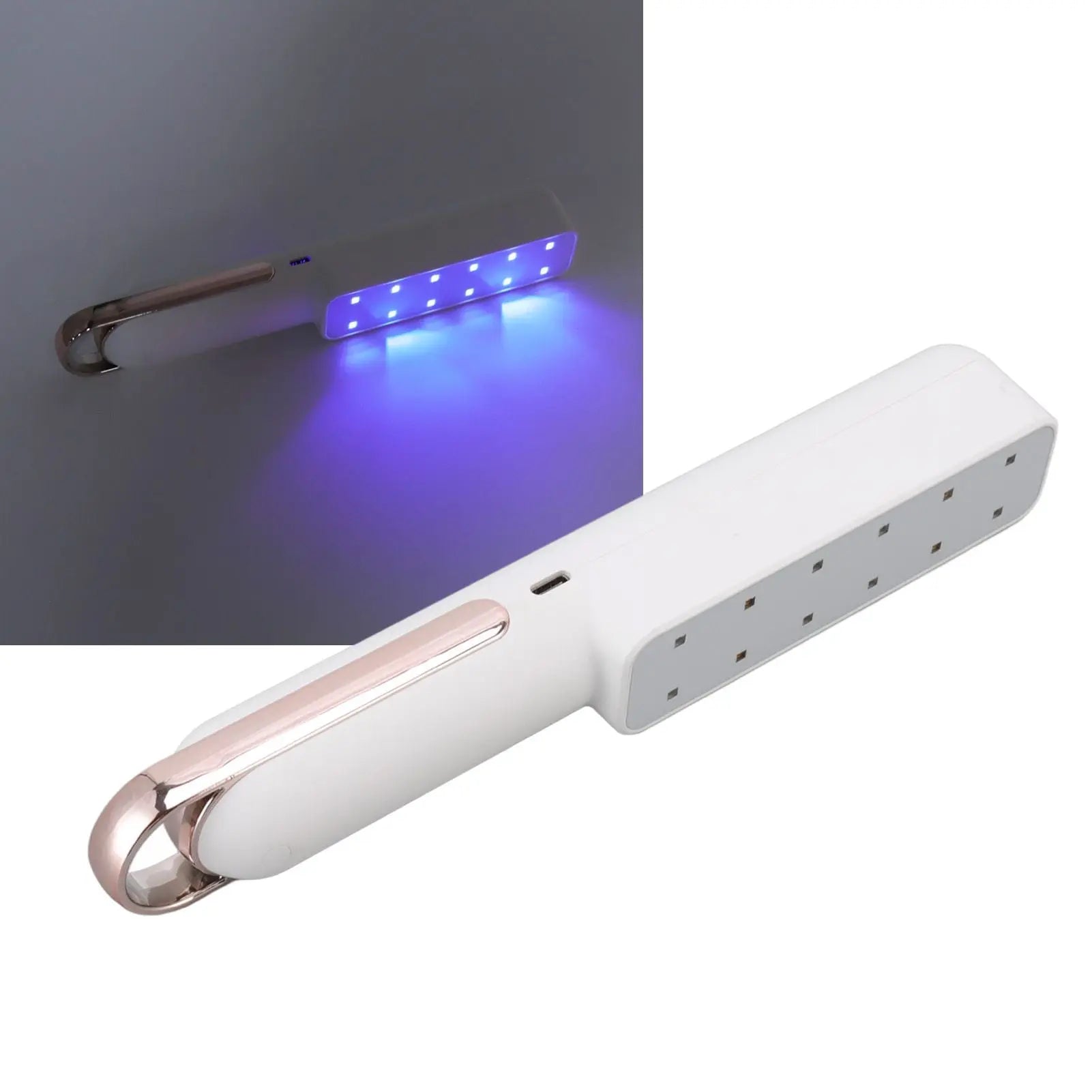 Handheld UVC Light 7W Efficient Rechargeable Handheld Portable White UV Cleaner Light LED Disinfection Lamp Wholesale Hub
