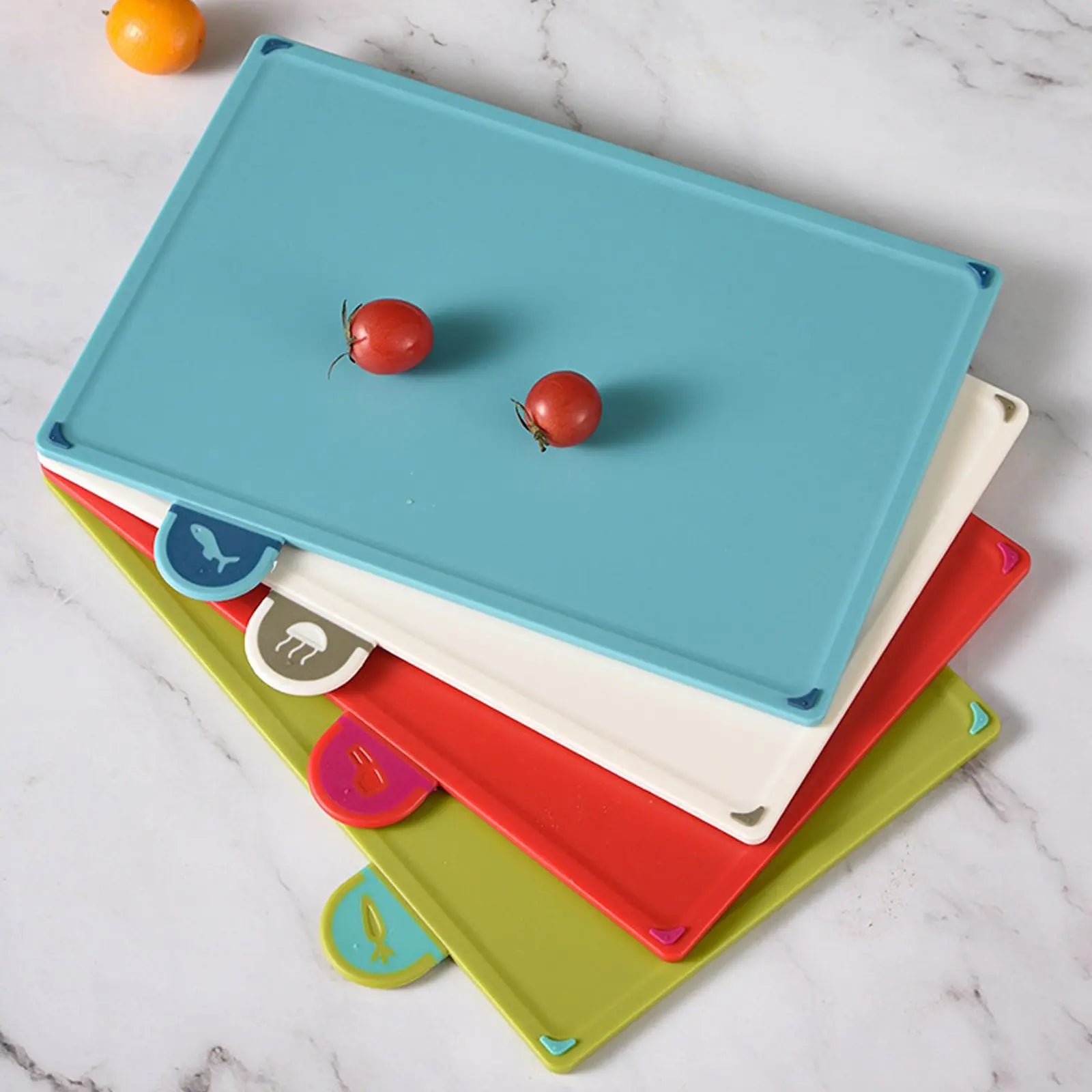 4 Pcs Creative Complementary Food Special Wheat Straw Cutting Board PP Plastic Cutting Board Cutting Board Wholesale Hub