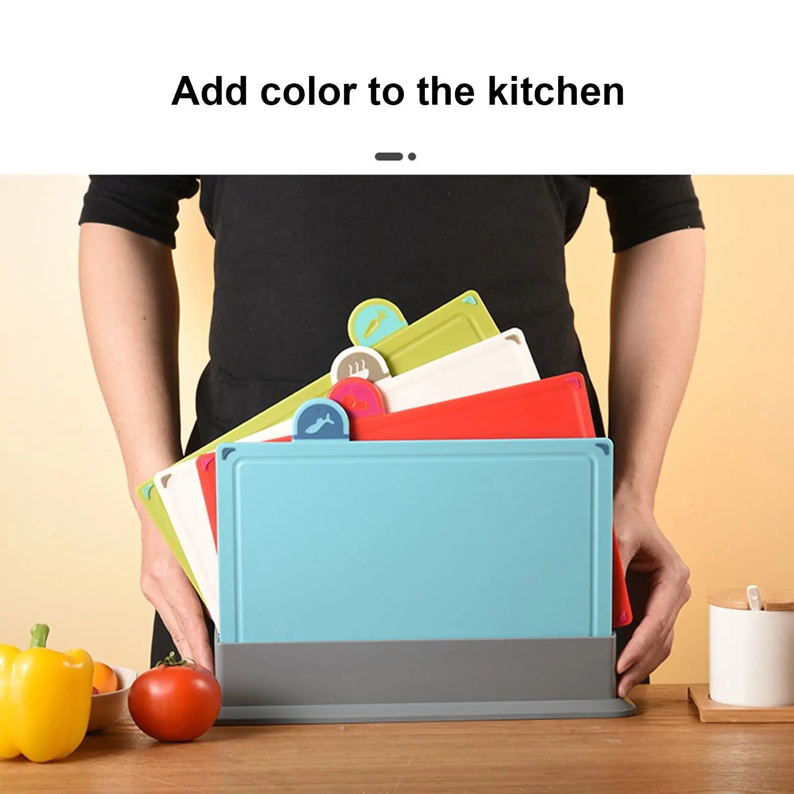 4 Pcs Creative Complementary Food Special Wheat Straw Cutting Board PP Plastic Cutting Board Cutting Board Wholesale Hub
