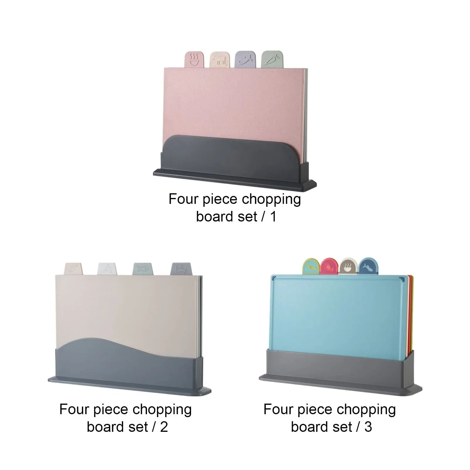 4 Pcs Creative Complementary Food Special Wheat Straw Cutting Board PP Plastic Cutting Board Cutting Board Wholesale Hub