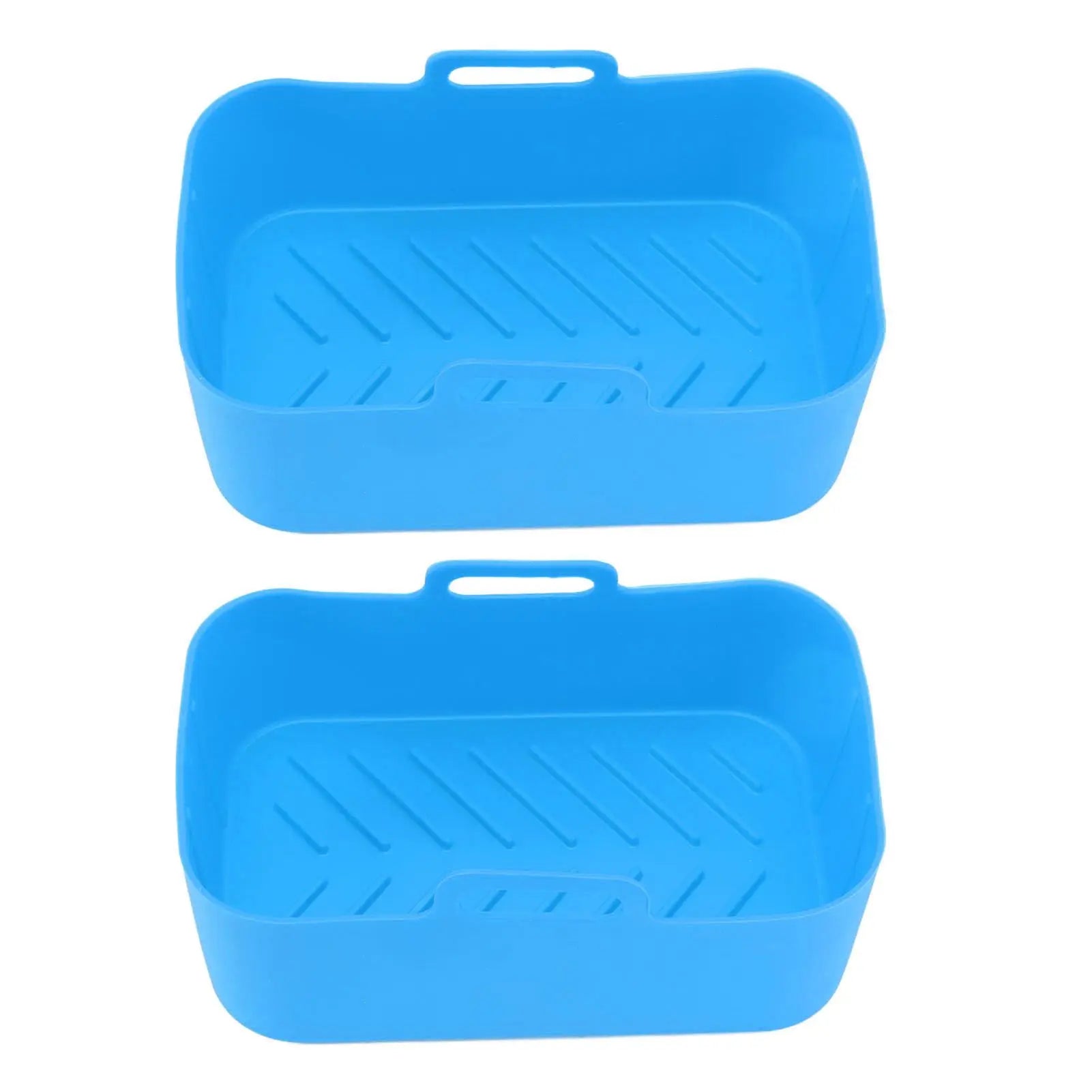 2pcs Fryer Silicone Basket Nonstick High Temperature Resistanc Fryer Liner with Brush for Ninja DZ201 Foodi 8QT Blue Wholesale Hub