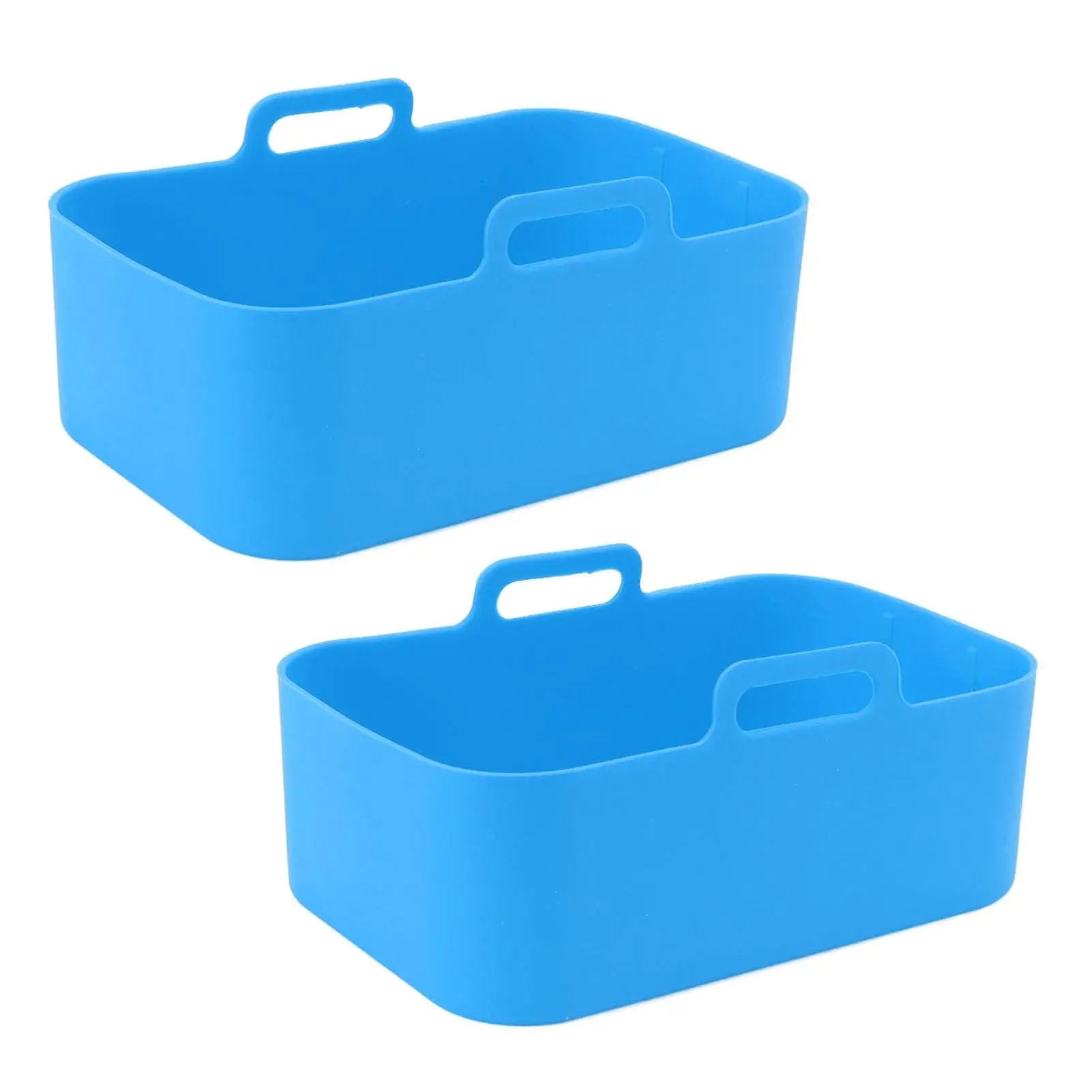 2pcs Fryer Silicone Basket Nonstick High Temperature Resistanc Fryer Liner with Brush for Ninja DZ201 Foodi 8QT Blue Wholesale Hub