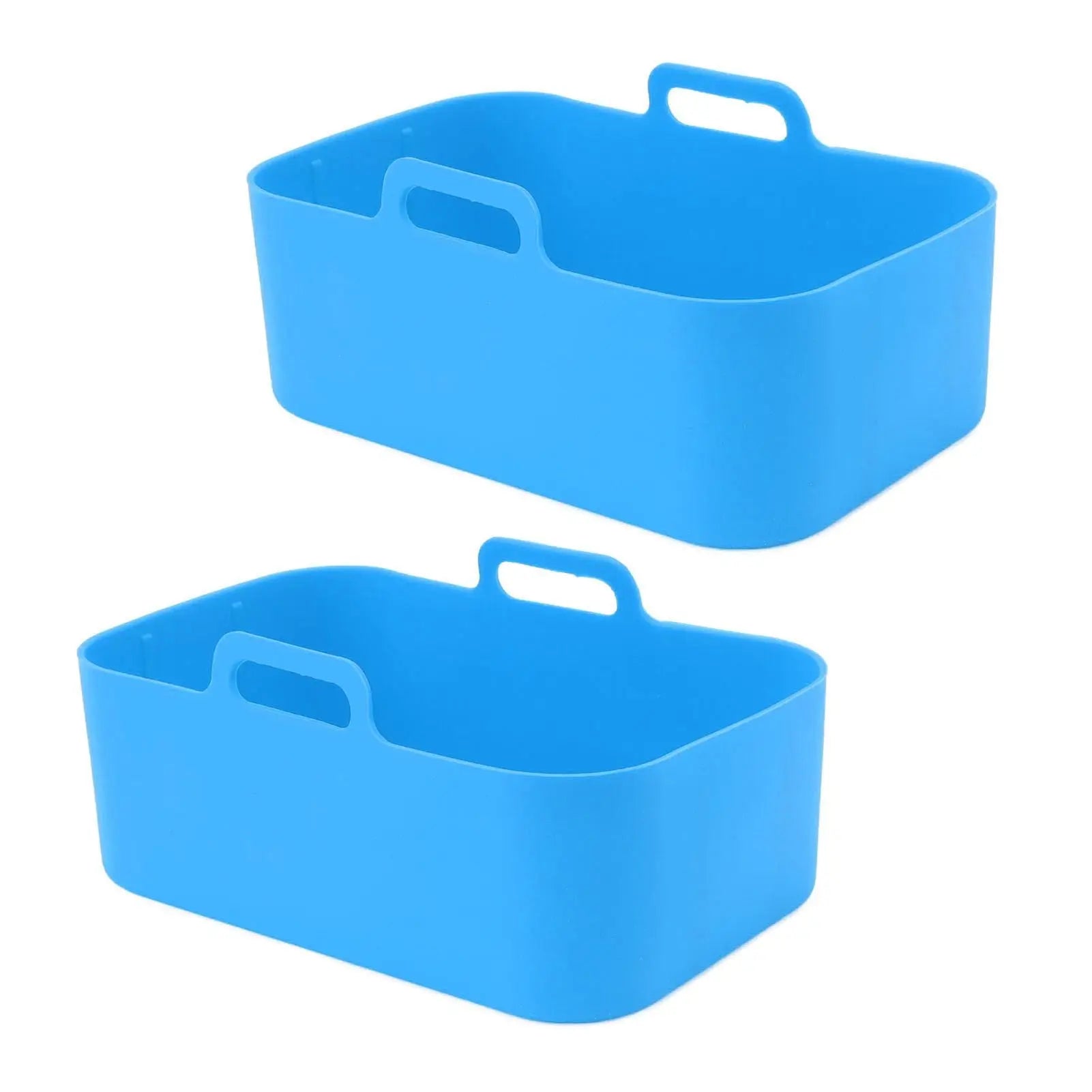 2pcs Fryer Silicone Basket Nonstick High Temperature Resistanc Fryer Liner with Brush for Ninja DZ201 Foodi 8QT Blue Wholesale Hub