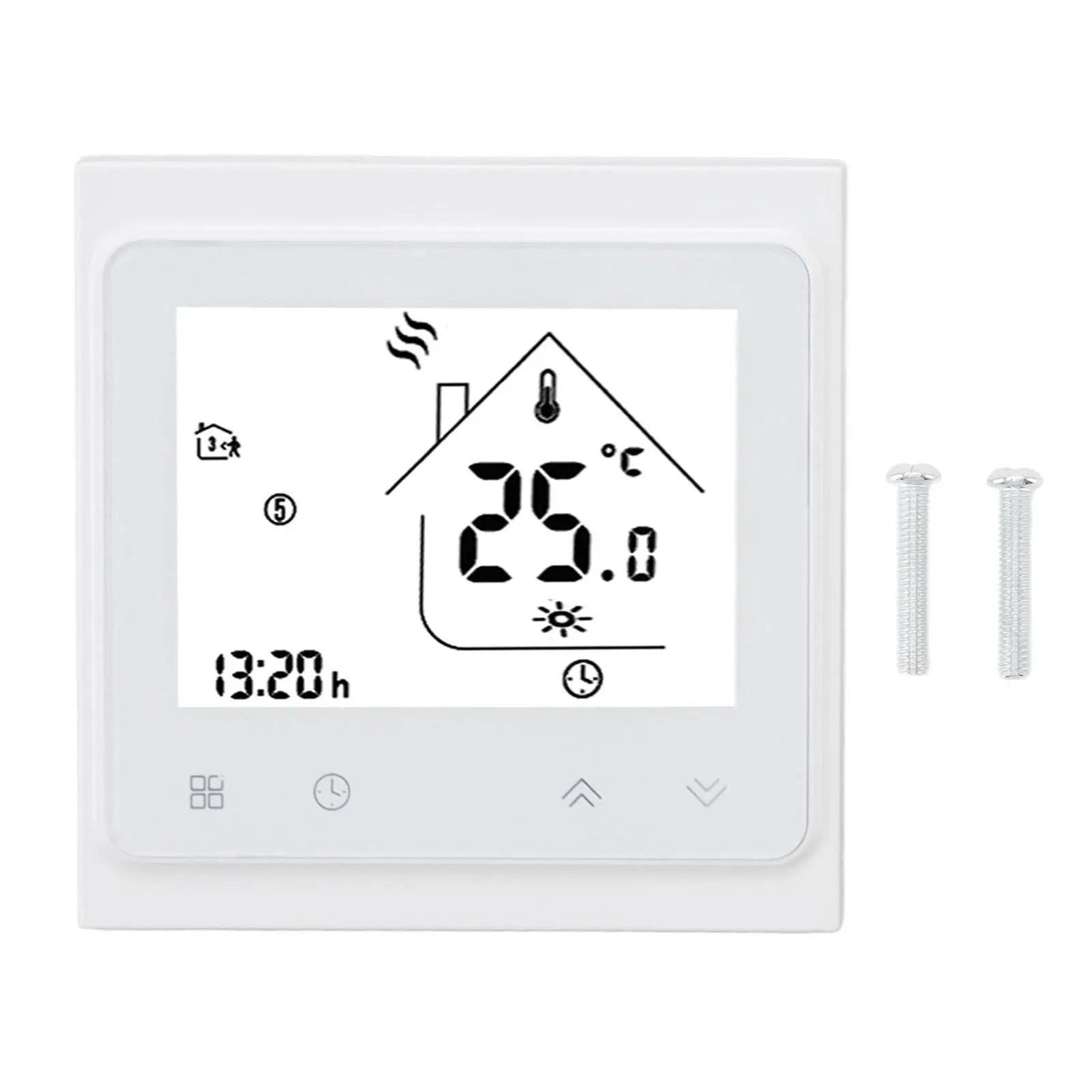 BHT 002GC Boiler Heating Programmable Thermostat Digital Touch Screen Thermostat with Large LCD Display Passive Output Temperature Controller 95‑240V Wholesale Hub