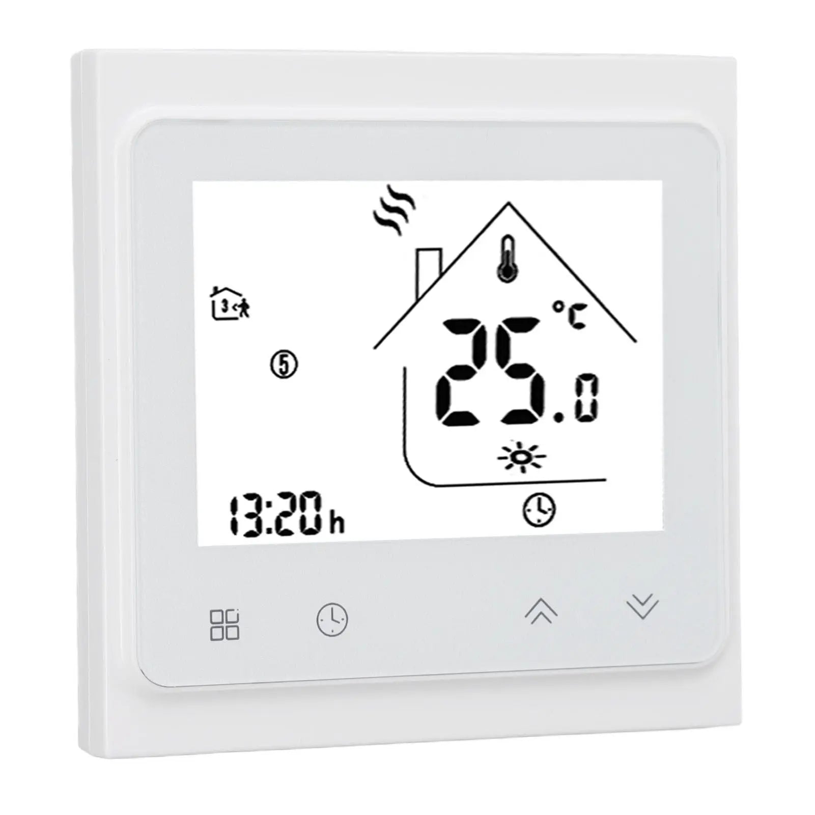BHT 002GC Boiler Heating Programmable Thermostat Digital Touch Screen Thermostat with Large LCD Display Passive Output Temperature Controller 95‑240V Wholesale Hub