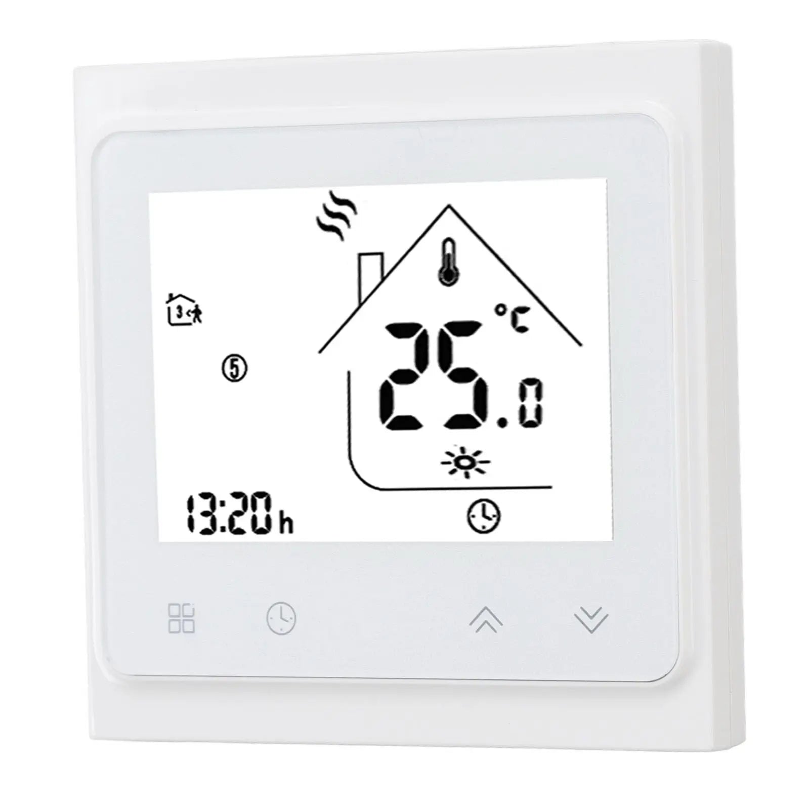 BHT 002GC Boiler Heating Programmable Thermostat Digital Touch Screen Thermostat with Large LCD Display Passive Output Temperature Controller 95‑240V Wholesale Hub
