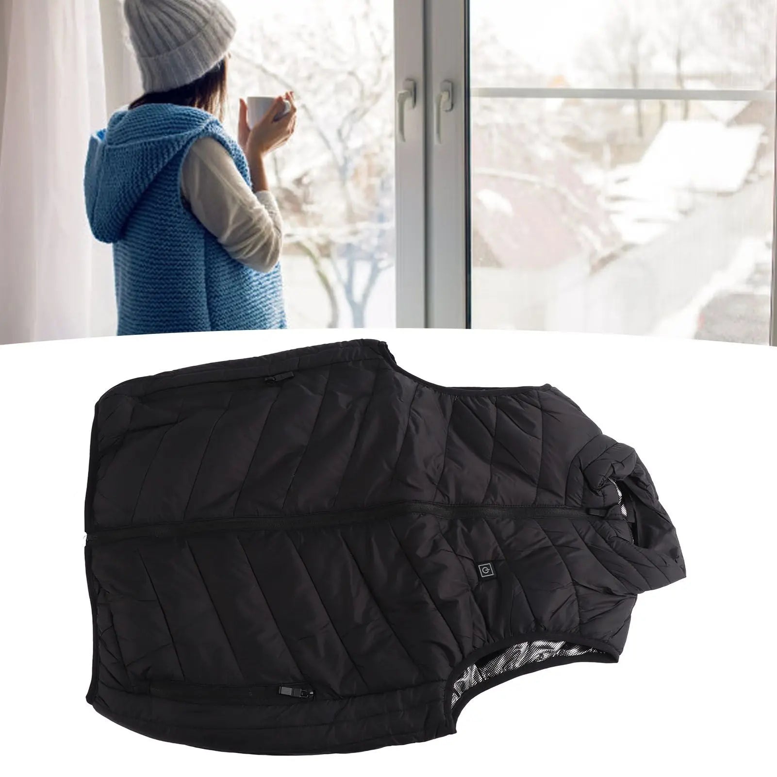 Heated Jacket Unisex 3 Gears Four Zones Heating Polyester Fiber Electric Thermal Vest for Outdoor Winter XL Wholesale Hub