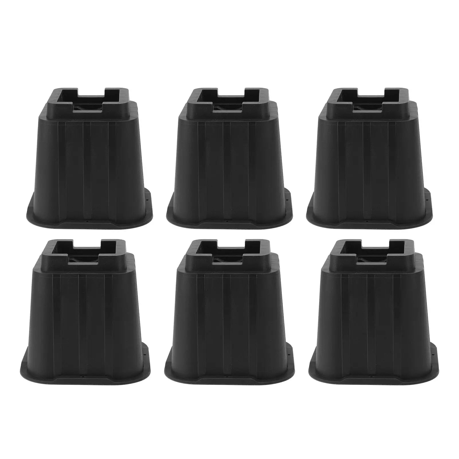 6Pcs Furniture Risers Multifunction 5in Height Black Plastic Furniture Leg Extender for Office Home Sofa Wholesale Hub