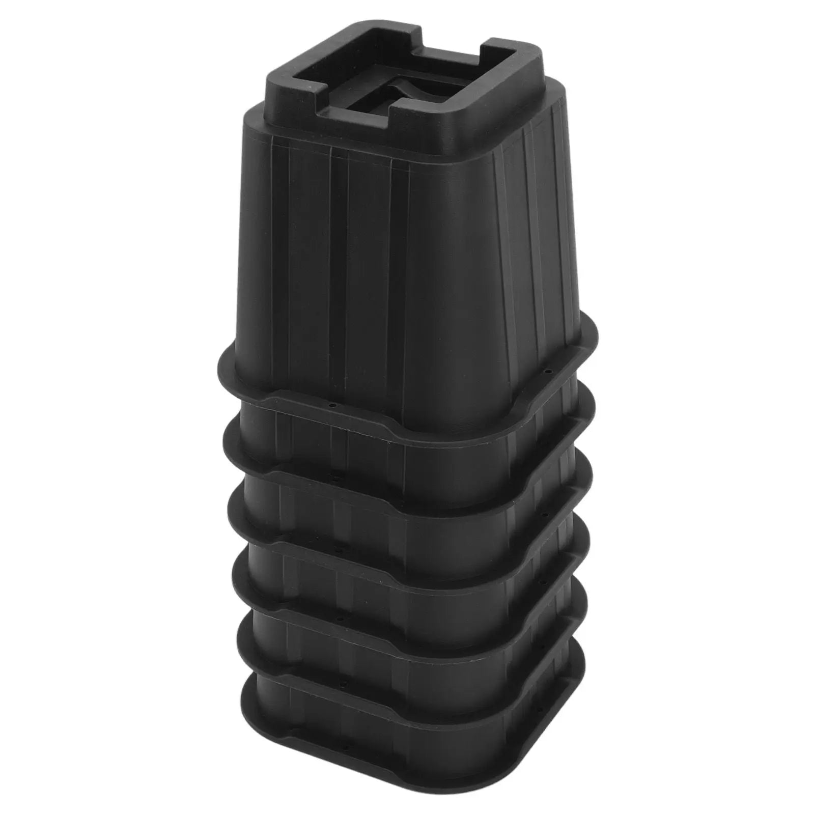 6Pcs Furniture Risers Multifunction 5in Height Black Plastic Furniture Leg Extender for Office Home Sofa Wholesale Hub