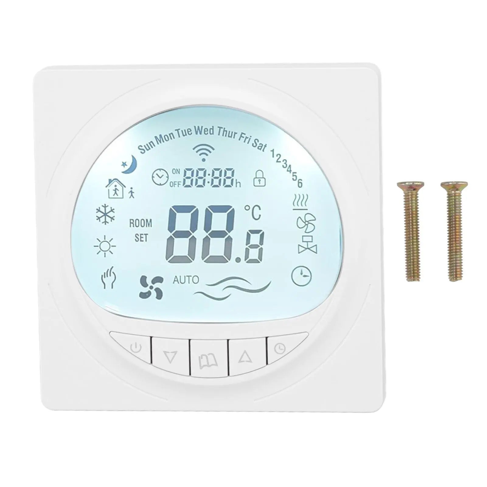 Floor Heating Thermostat Programmable Large LCD Display Plumbing Temperature Controller with 485 Communication 220V Wholesale Hub