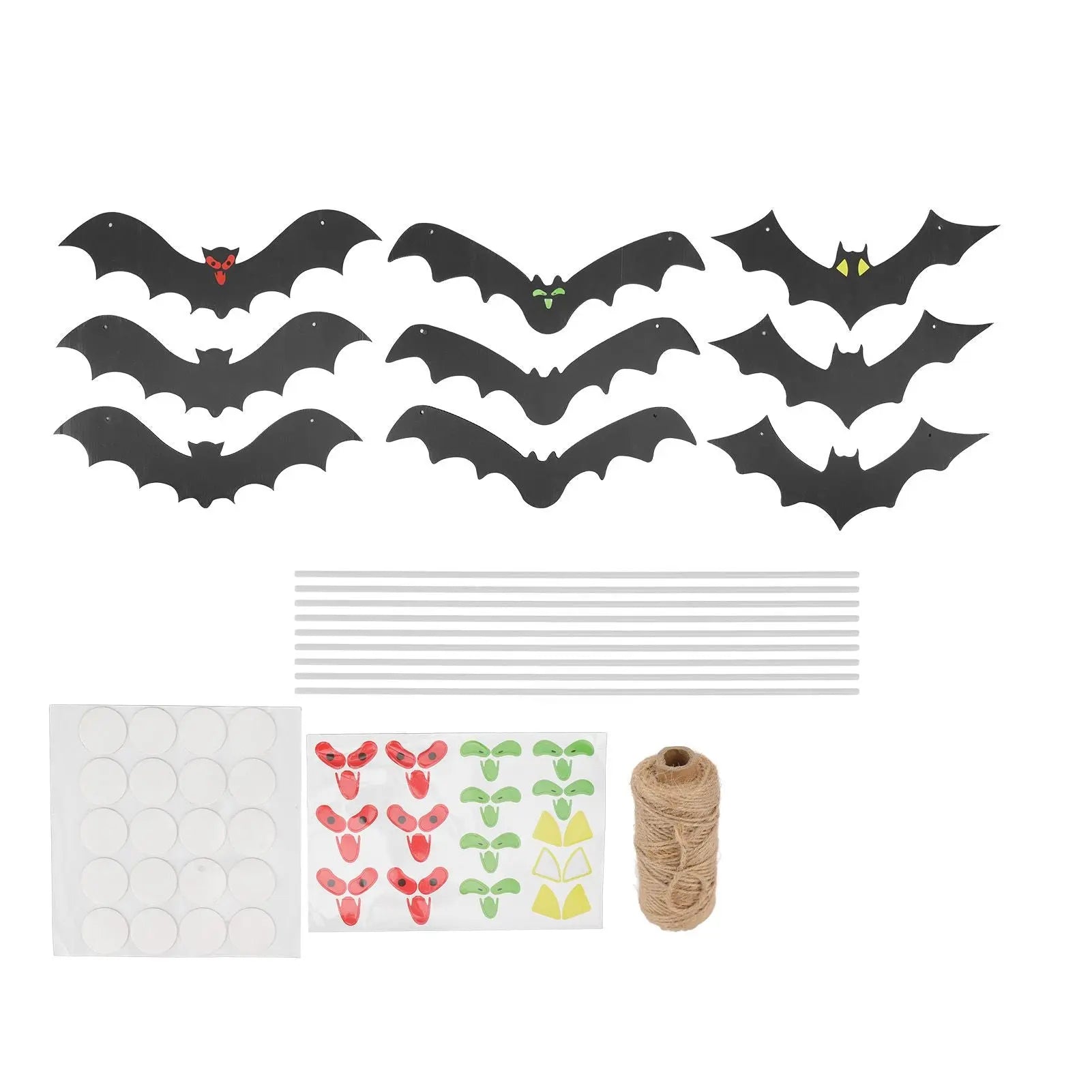 9 PCS Hanging Bats Decoration Courtyard Halloween Party Festival Flying Bats Hanging Ornaments Wholesale Hub