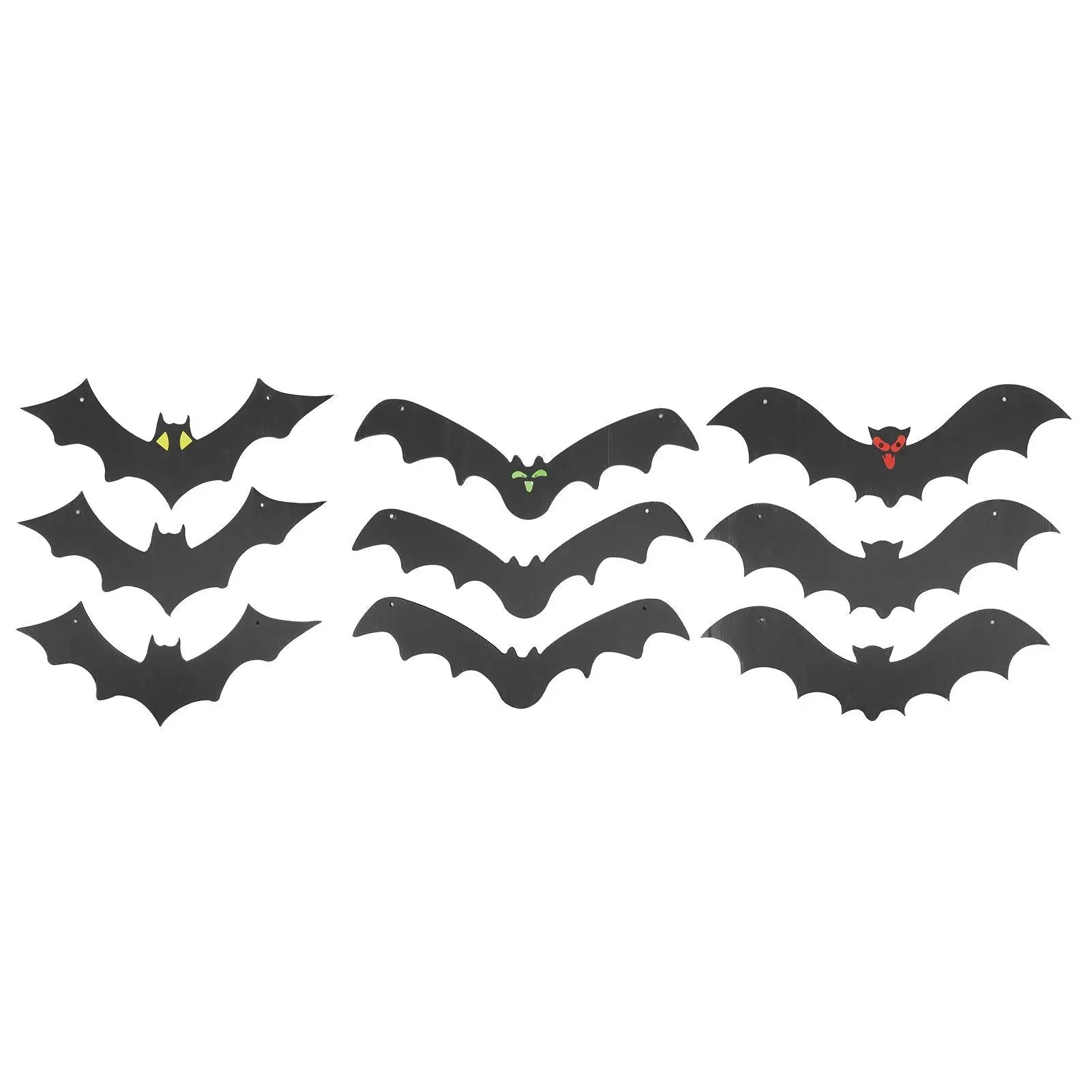 9 PCS Hanging Bats Decoration Courtyard Halloween Party Festival Flying Bats Hanging Ornaments Wholesale Hub