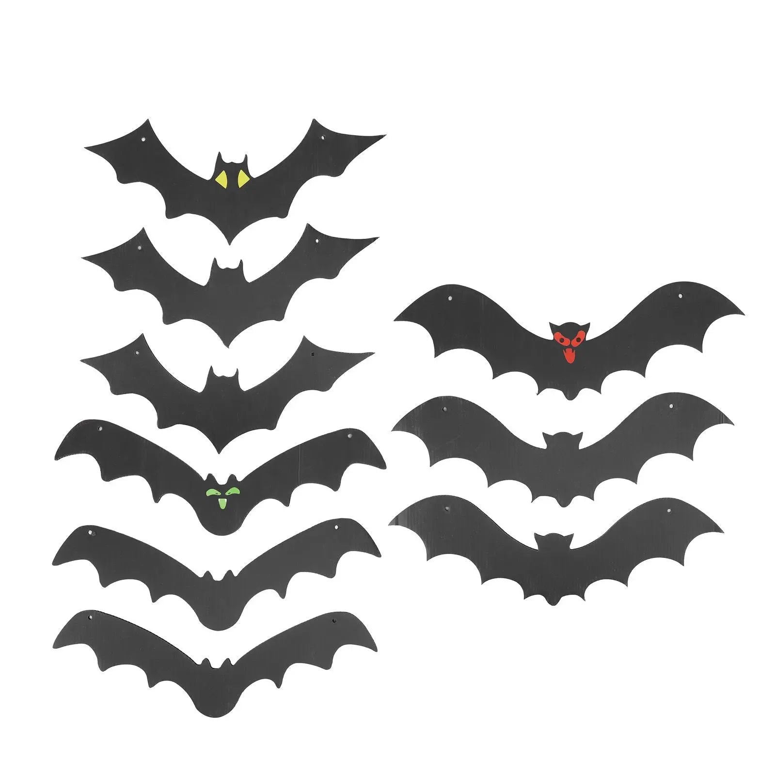 9 PCS Hanging Bats Decoration Courtyard Halloween Party Festival Flying Bats Hanging Ornaments Wholesale Hub