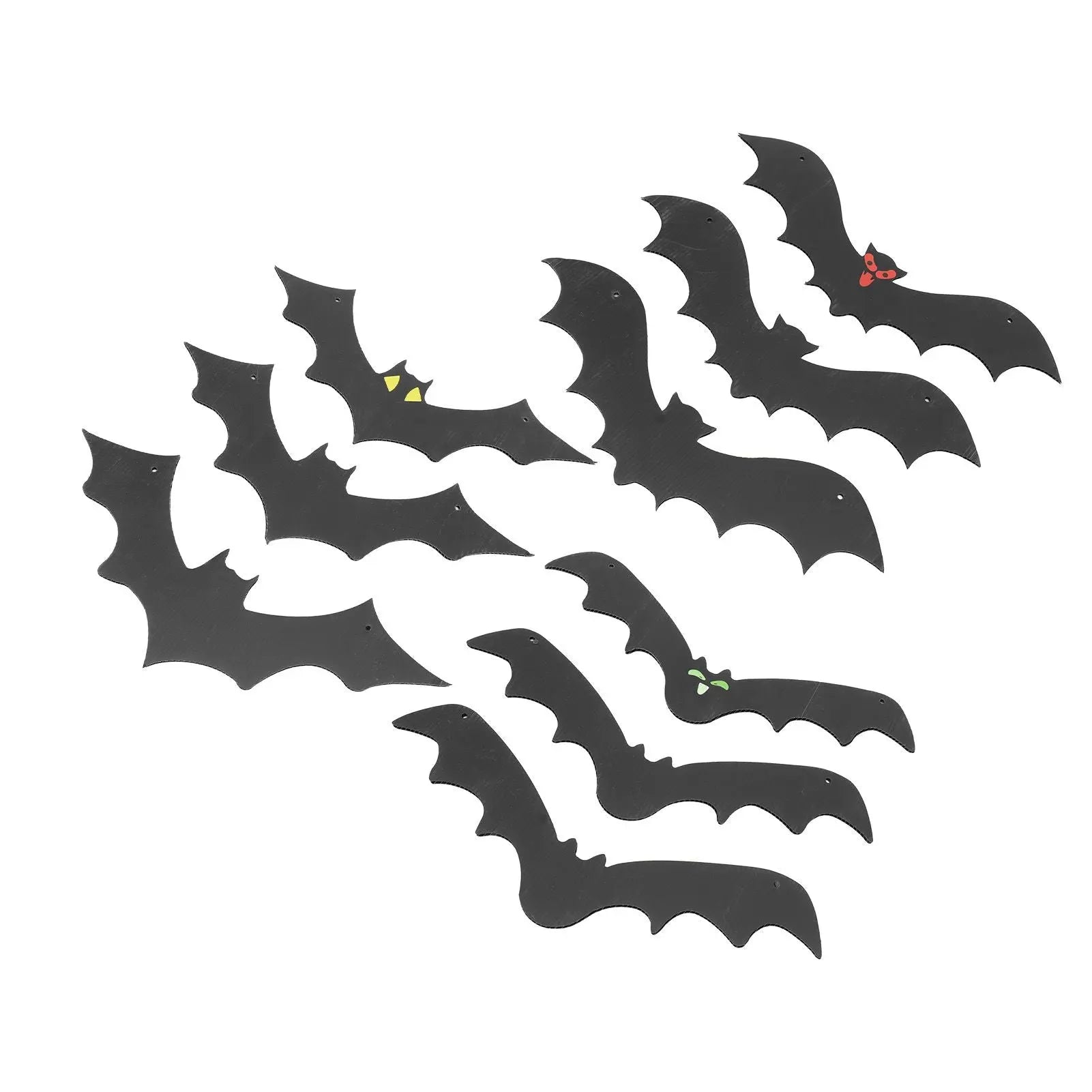 9 PCS Hanging Bats Decoration Courtyard Halloween Party Festival Flying Bats Hanging Ornaments Wholesale Hub