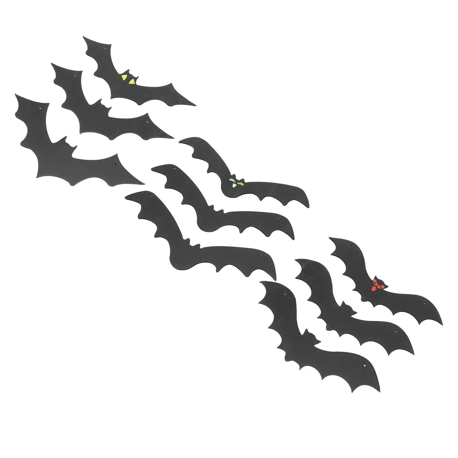 9 PCS Hanging Bats Decoration Courtyard Halloween Party Festival Flying Bats Hanging Ornaments Wholesale Hub