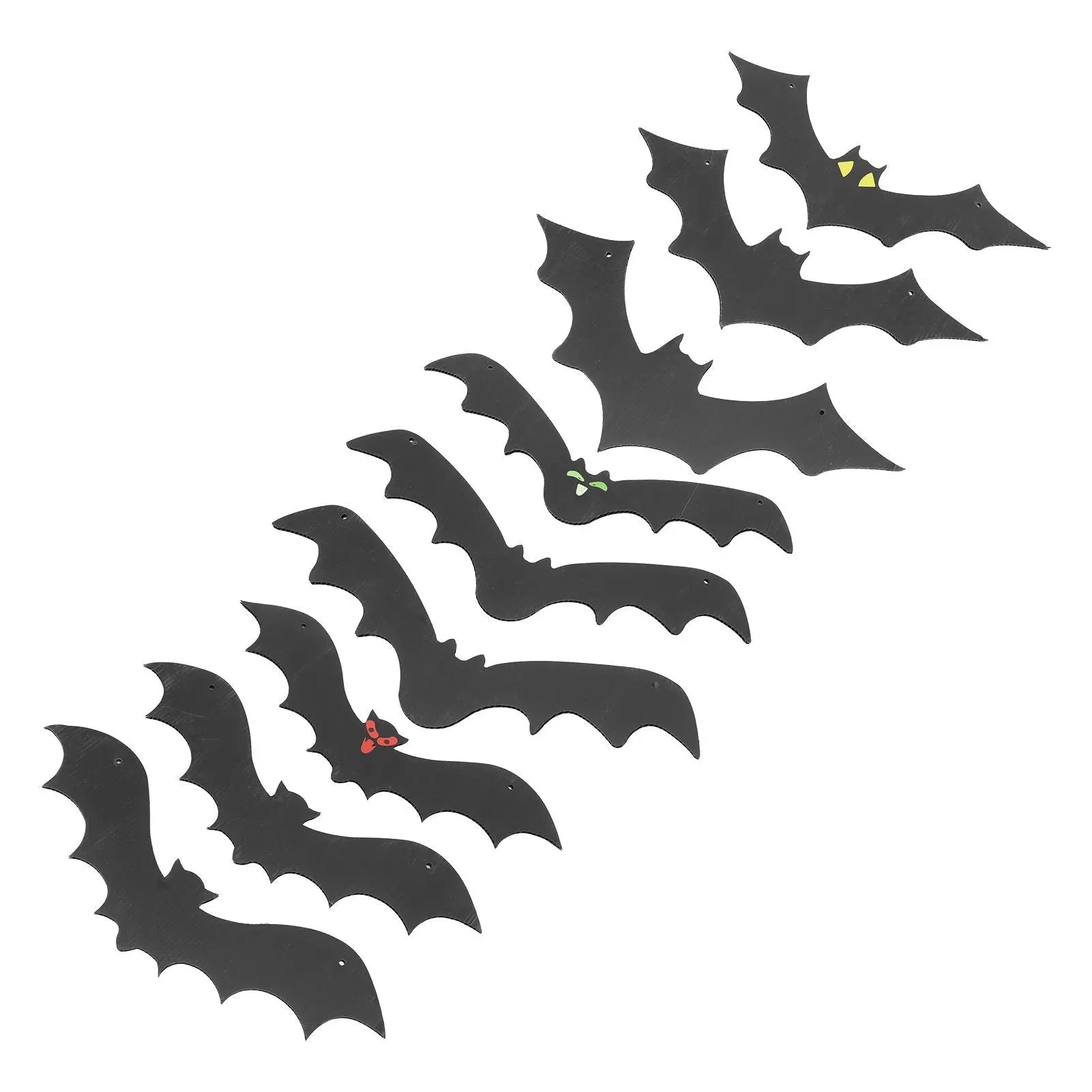 9 PCS Hanging Bats Decoration Courtyard Halloween Party Festival Flying Bats Hanging Ornaments Wholesale Hub
