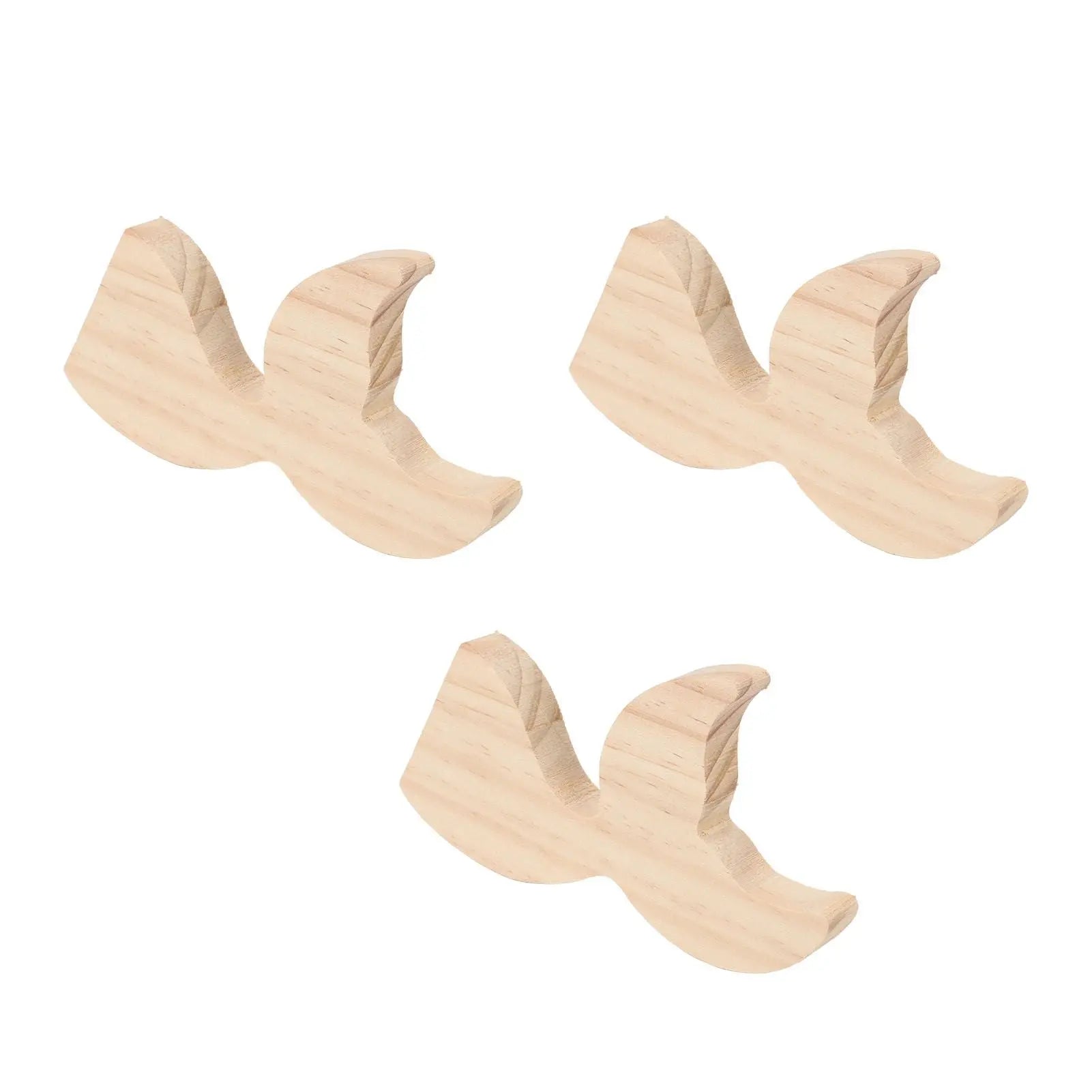 3 Pcs Fish Wood DIY Crafts Whale Tail Ornaments Whale Crafts for Childrens Playthings Toys Wholesale Hub