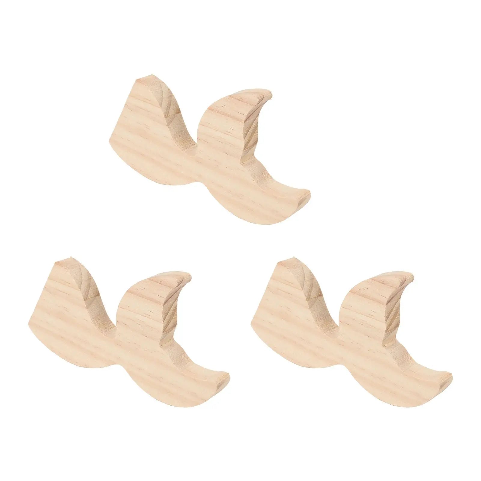 3 Pcs Fish Wood DIY Crafts Whale Tail Ornaments Whale Crafts for Childrens Playthings Toys Wholesale Hub