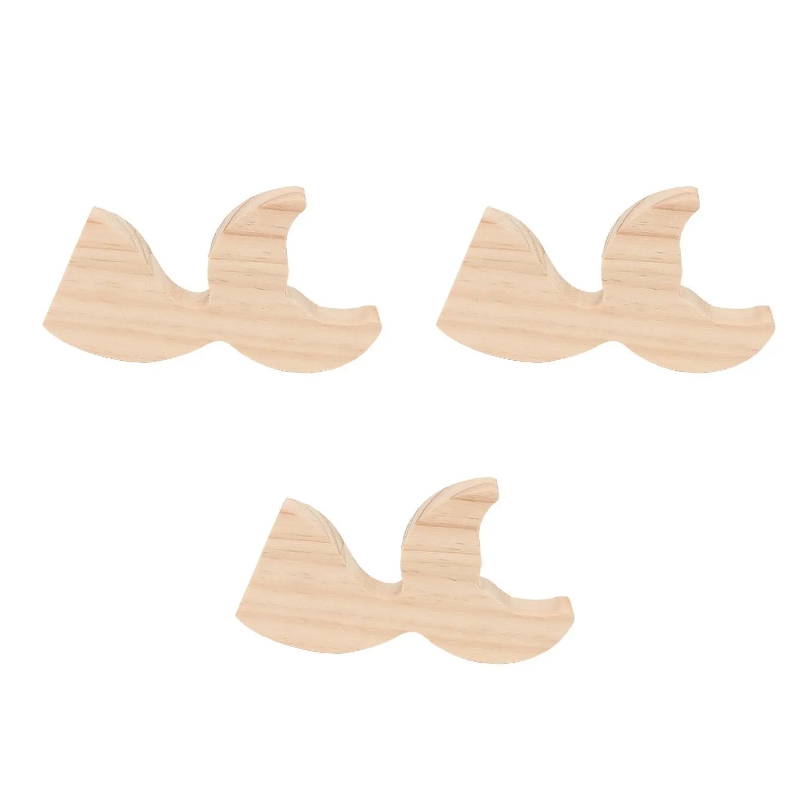 3 Pcs Fish Wood DIY Crafts Whale Tail Ornaments Whale Crafts for Childrens Playthings Toys Wholesale Hub