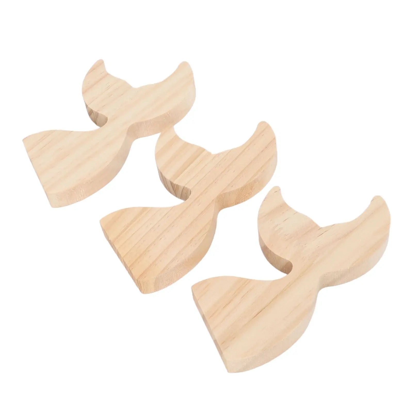 3 Pcs Fish Wood DIY Crafts Whale Tail Ornaments Whale Crafts for Childrens Playthings Toys Wholesale Hub