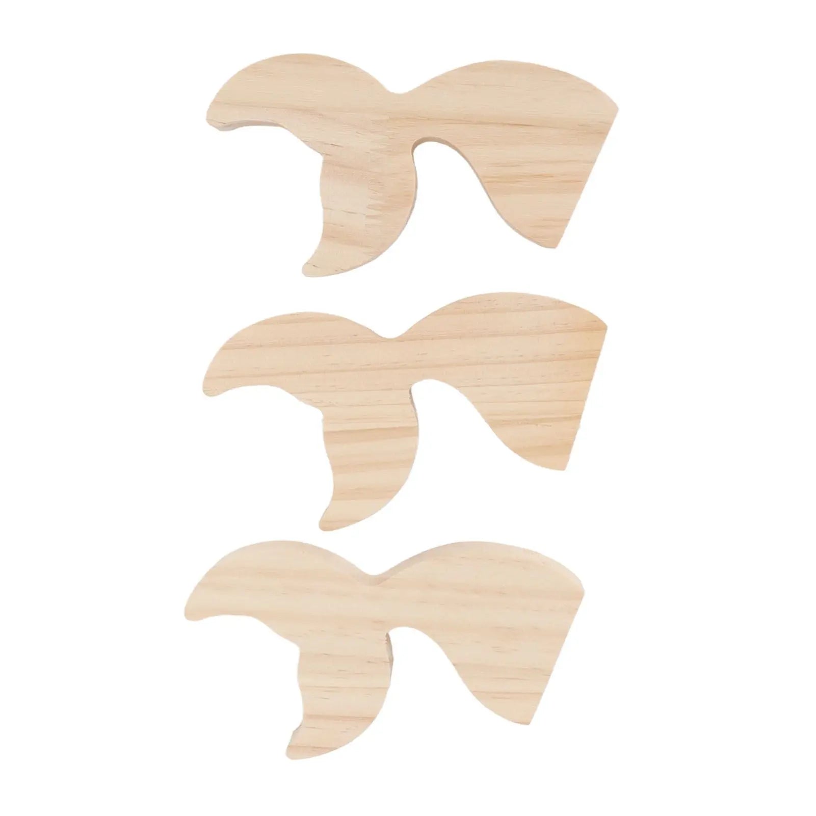 3 Pcs Fish Wood DIY Crafts Whale Tail Ornaments Whale Crafts for Childrens Playthings Toys Wholesale Hub