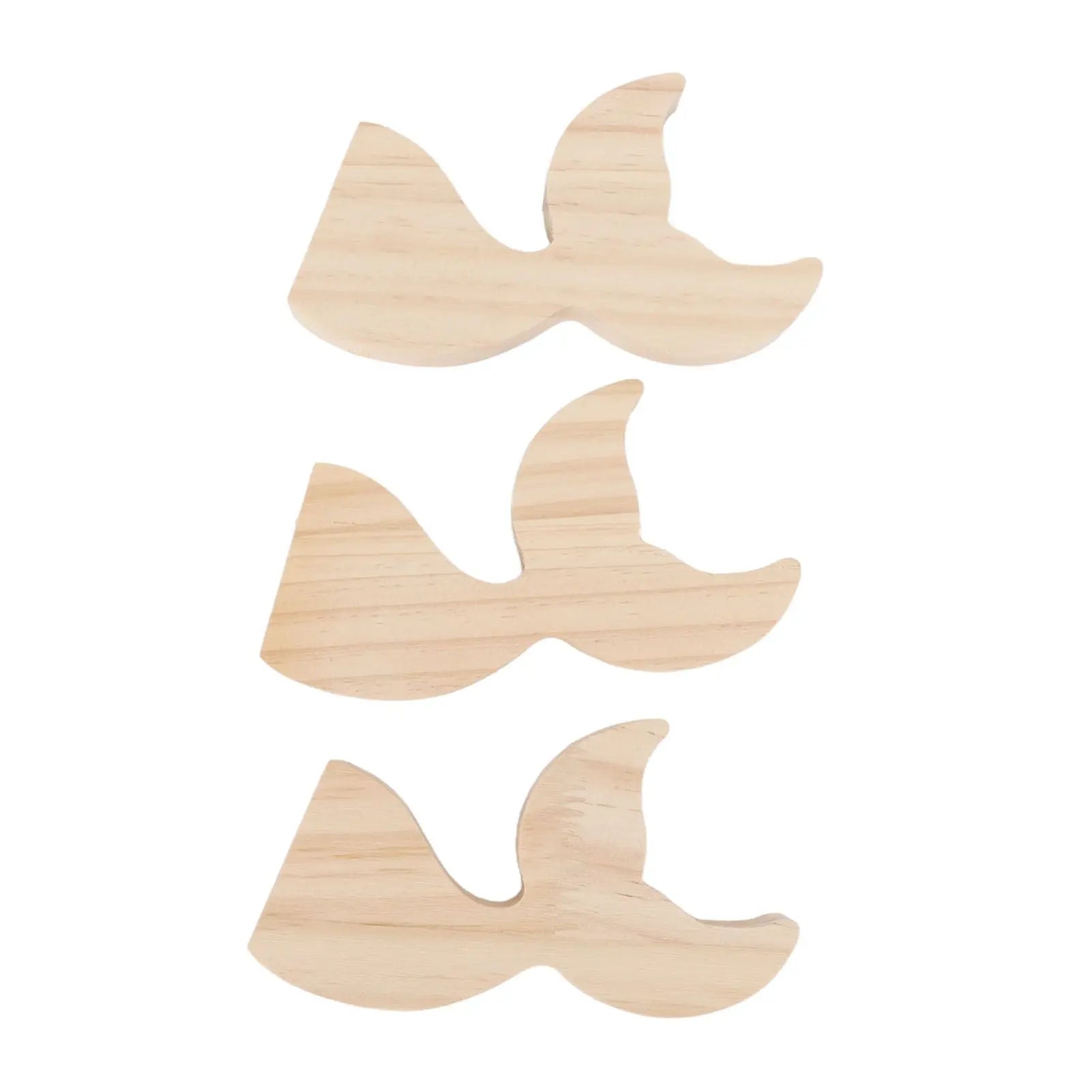 3 Pcs Fish Wood DIY Crafts Whale Tail Ornaments Whale Crafts for Childrens Playthings Toys Wholesale Hub