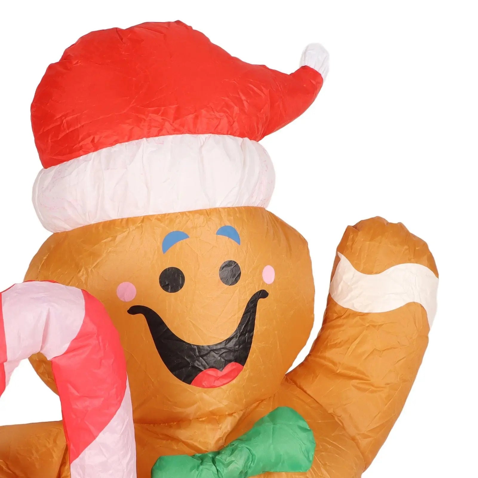 1.5m Height Christmas Inflatables Gingerbread Man with Candy Canes Blow Up Yard Decoration Snowman with LED Lights AU Plug 100‑240V Wholesale Hub