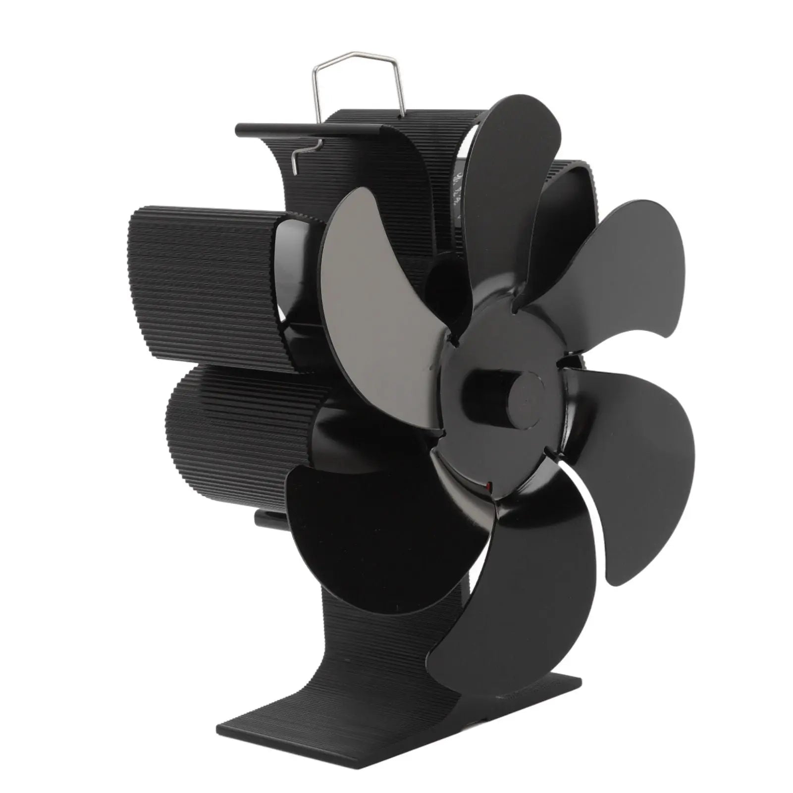 Stove Fan 6 Blades Greater Air Volume Low Noise Operation Wear Resistance Fireplace Fan Black L Wholesale Hub