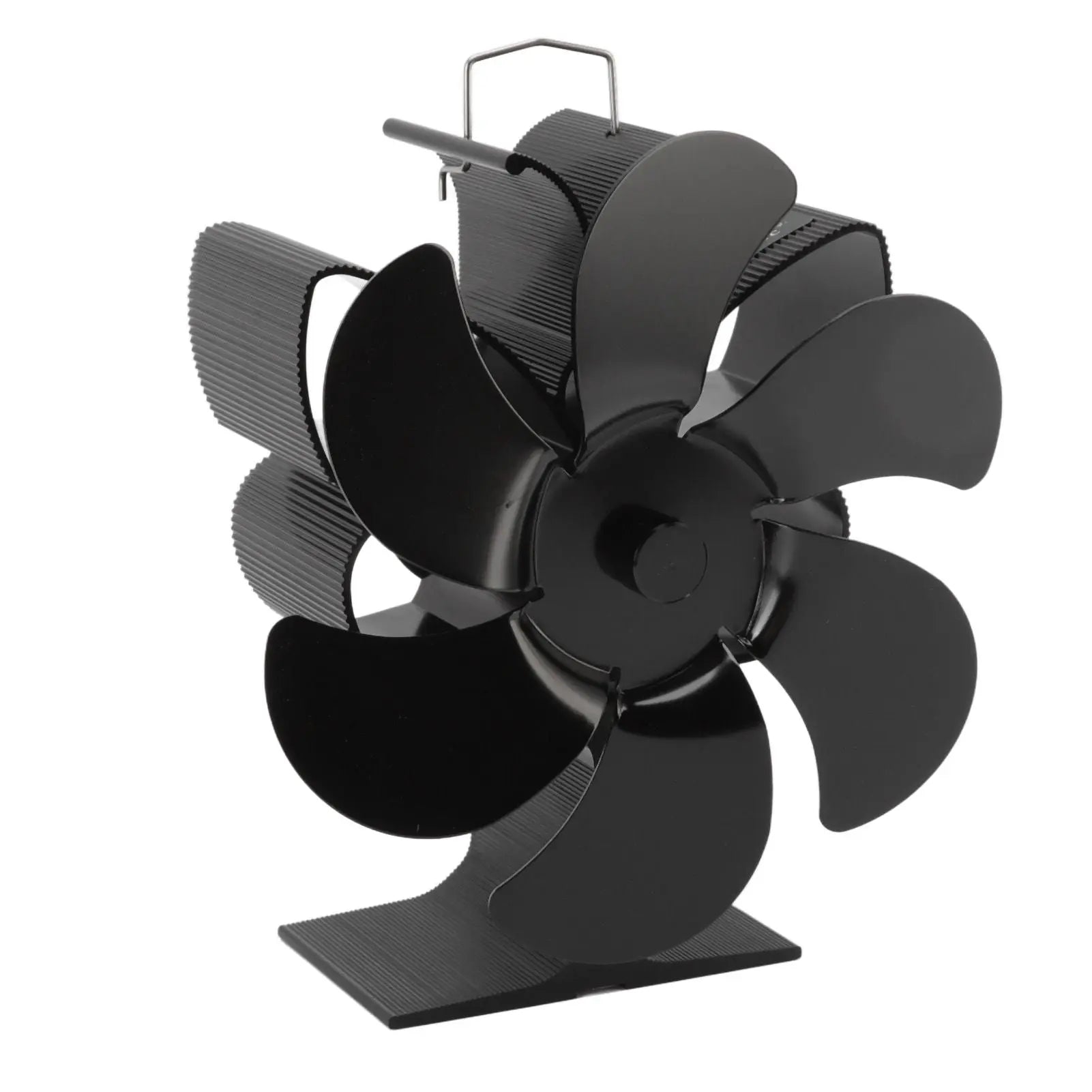 Stove Fan 6 Blades Greater Air Volume Low Noise Operation Wear Resistance Fireplace Fan Black L Wholesale Hub