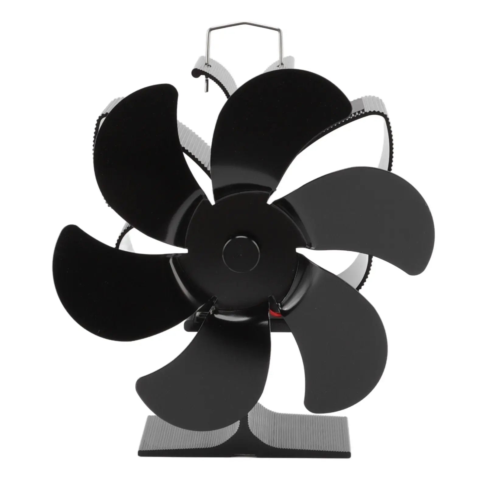 Stove Fan 6 Blades Greater Air Volume Low Noise Operation Wear Resistance Fireplace Fan Black L Wholesale Hub