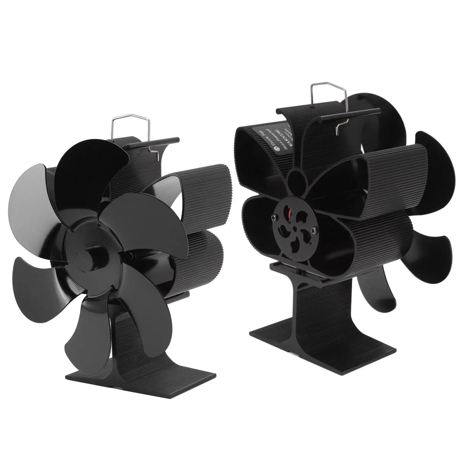 Stove Fan 6 Blades Greater Air Volume Low Noise Operation Wear Resistance Fireplace Fan Black L Wholesale Hub