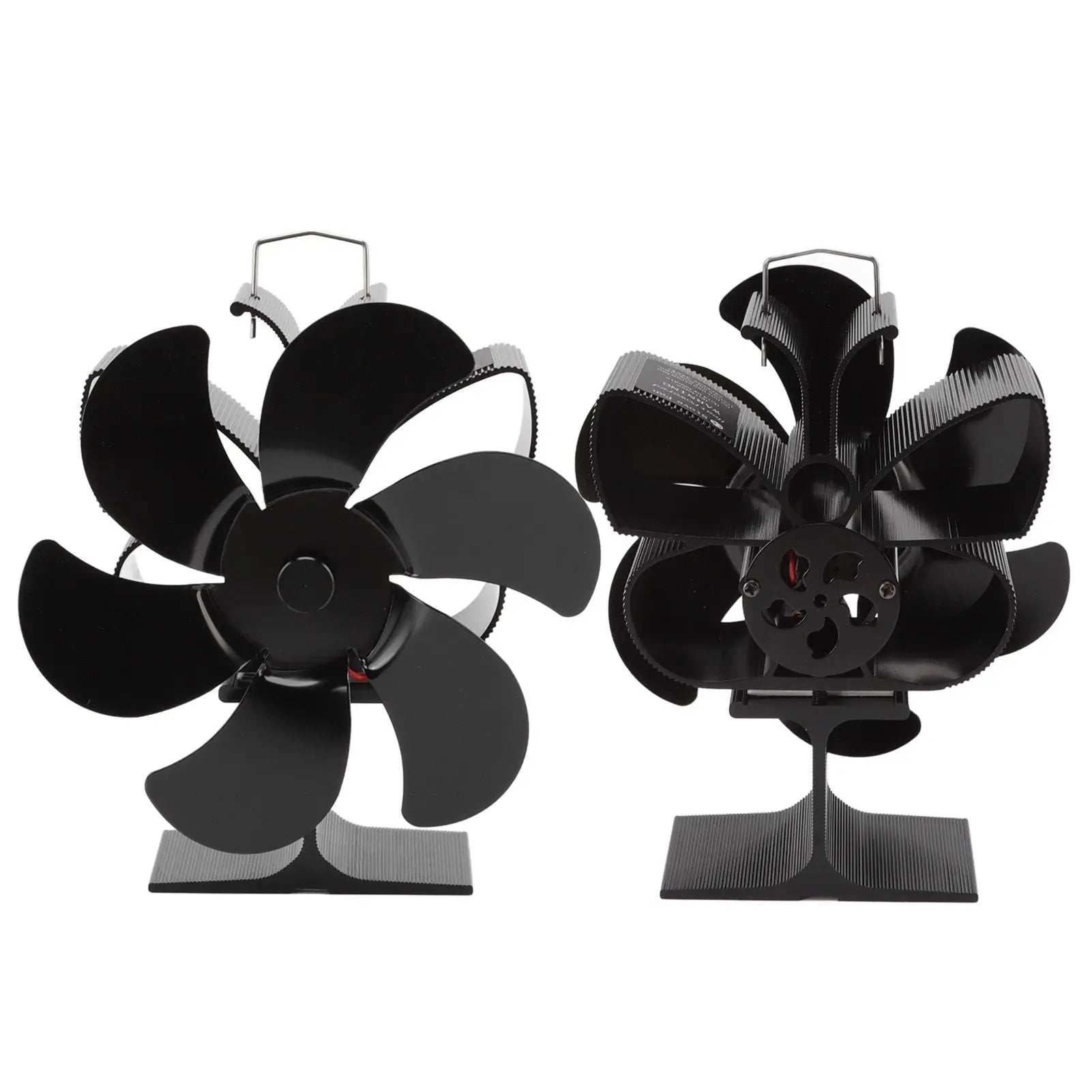 Stove Fan 6 Blades Greater Air Volume Low Noise Operation Wear Resistance Fireplace Fan Black L Wholesale Hub