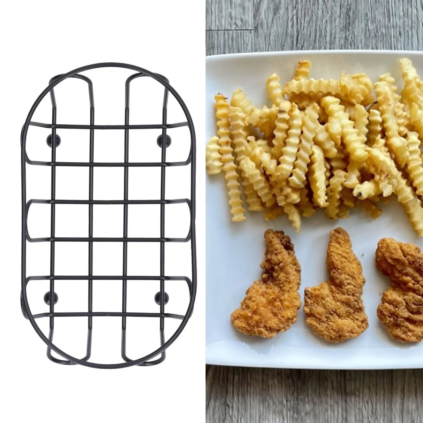 Stainless Steel French Fry Holder Food Grade Safe Fashionable Fries Basket for Snacks Baked Food Wholesale Hub