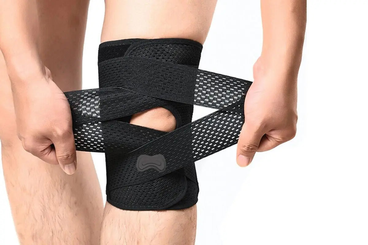 Knee Brace with Side Stabilizers for Meniscus Tear Knee Pain Breathe Knee Sleeve Relieve Knee Pain Injury Recovery for Working Out, Knee Support -Black / XL Wholesale Hub