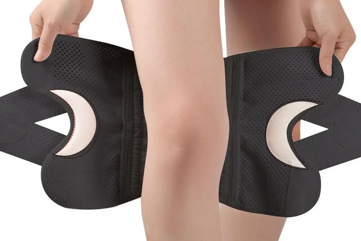 Knee Brace with Side Stabilizers for Meniscus Tear Knee Pain Breathe Knee Sleeve Relieve Knee Pain Injury Recovery for Working Out, Knee Support -Black / XL Wholesale Hub