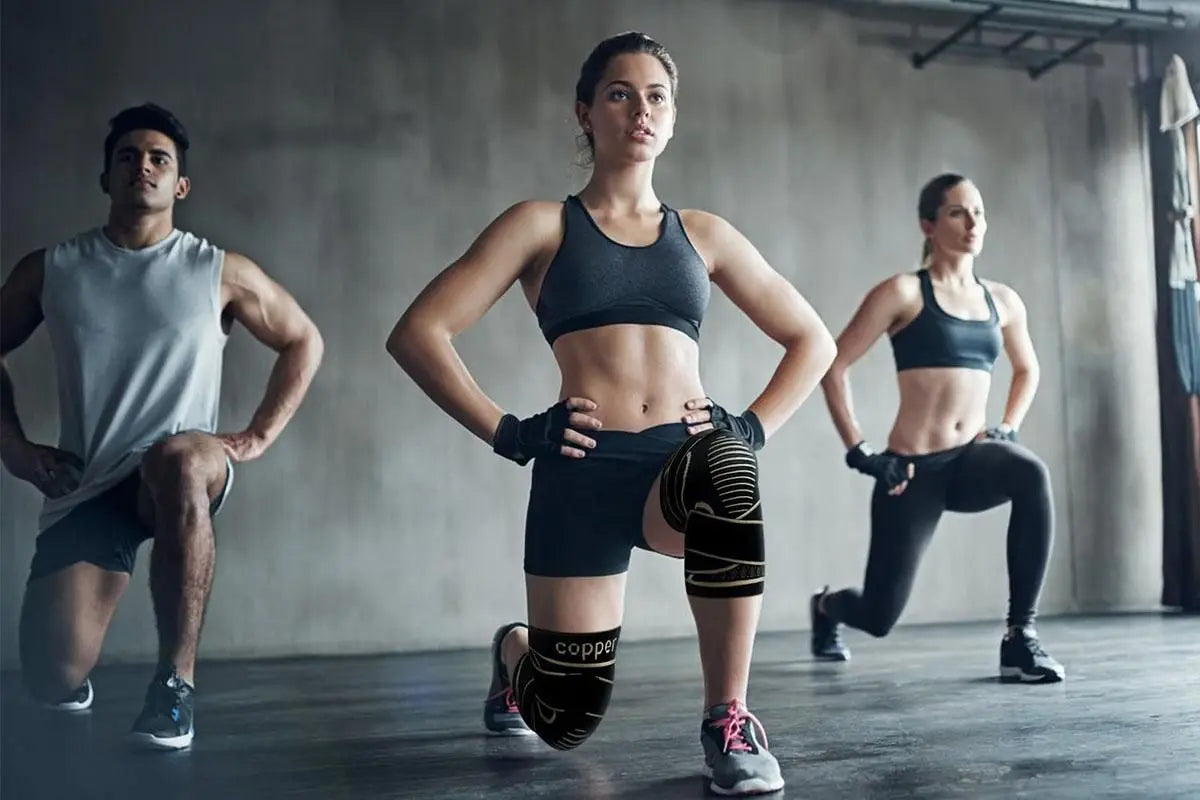 2 Pack Copper Knee Braces with Strap for Knee Pain Women Men Knee Support - XL Wholesale Hub