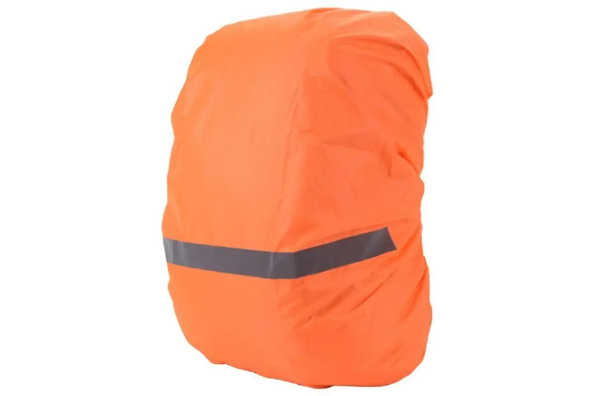 High-Visibility Backpack Rain Cover with Reflective Strip Water-Resistant Outdoor Night Travel Bag Cover -Orange / XL Wholesale Hub