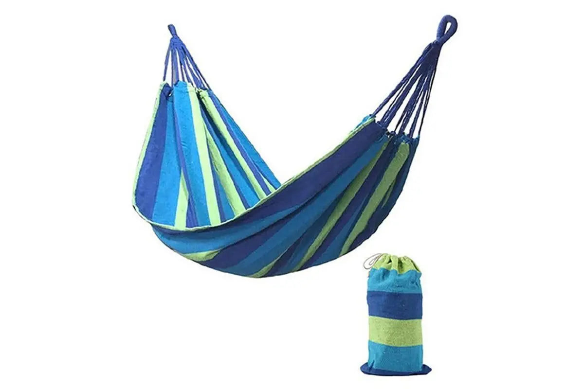 Portable Hanging Outdoor Striped Hammock Swinging Seat Camping Garden Rope Chair Wholesale Hub