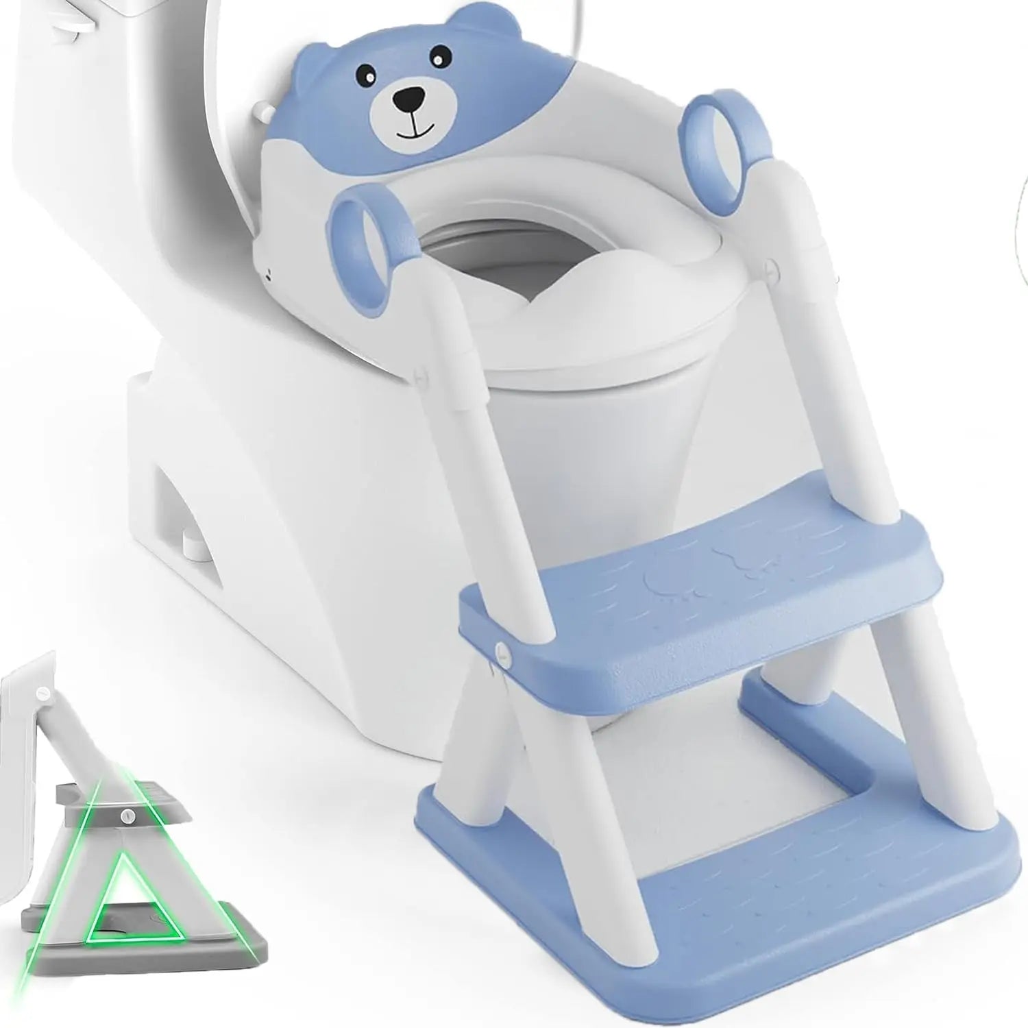 Potty Training Seat Ladder, Kids Boys Girls, Blue Wholesale Hub