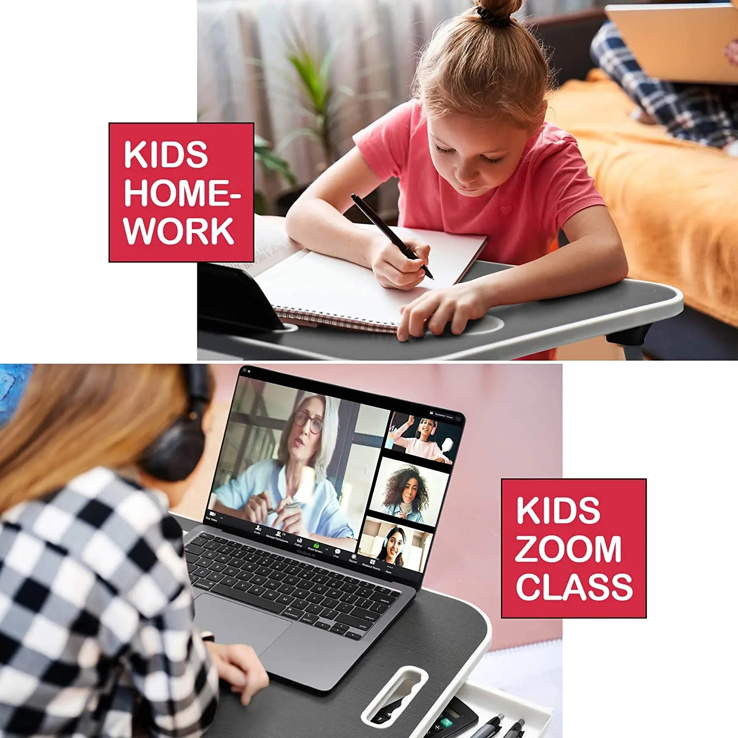 Laptop Bed Desk with Storage and foldable legs for Adults, Kids & Home Office Wholesale Hub