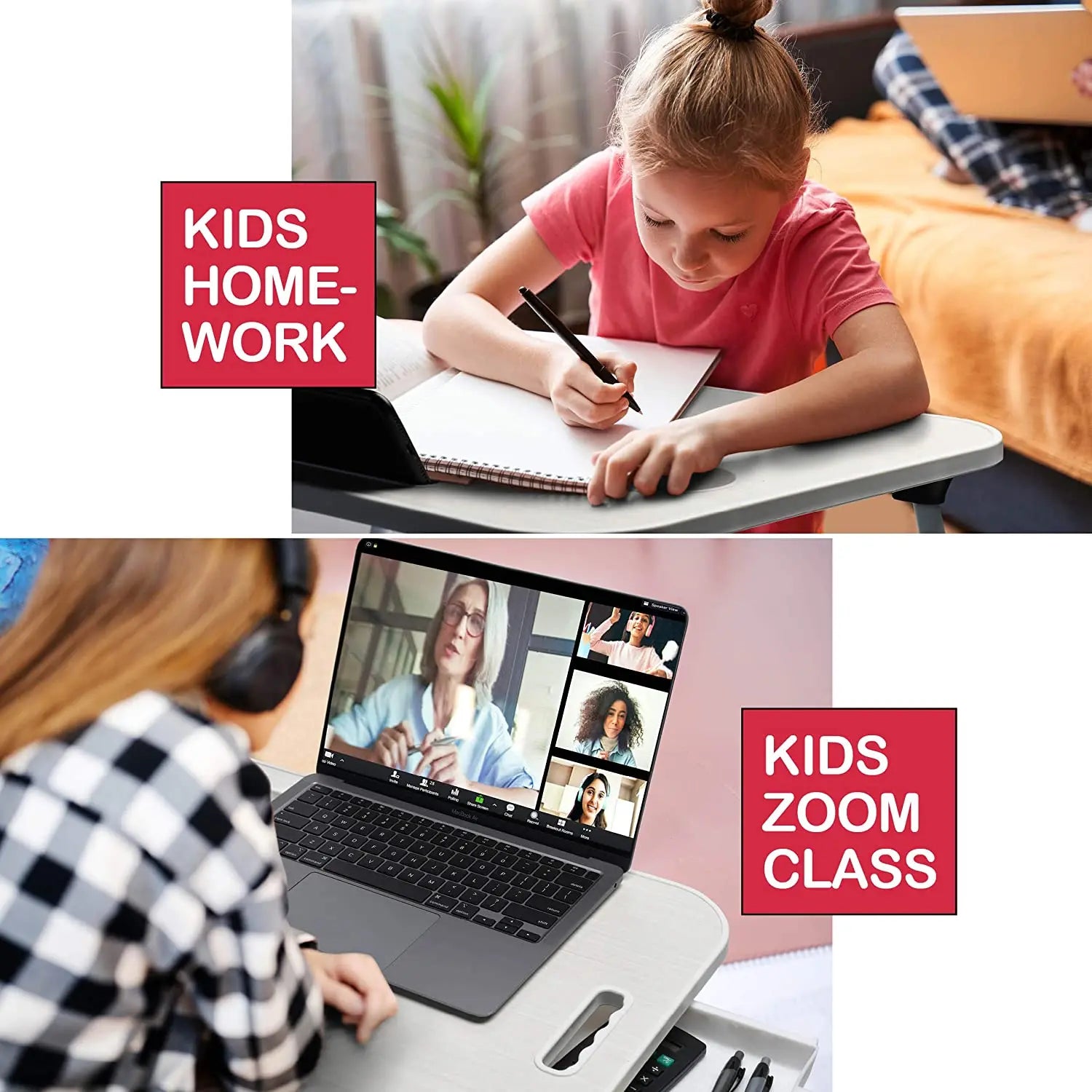 Laptop Bed Desk with Storage and foldable legs for Adults, Kids & Home Office Wholesale Hub