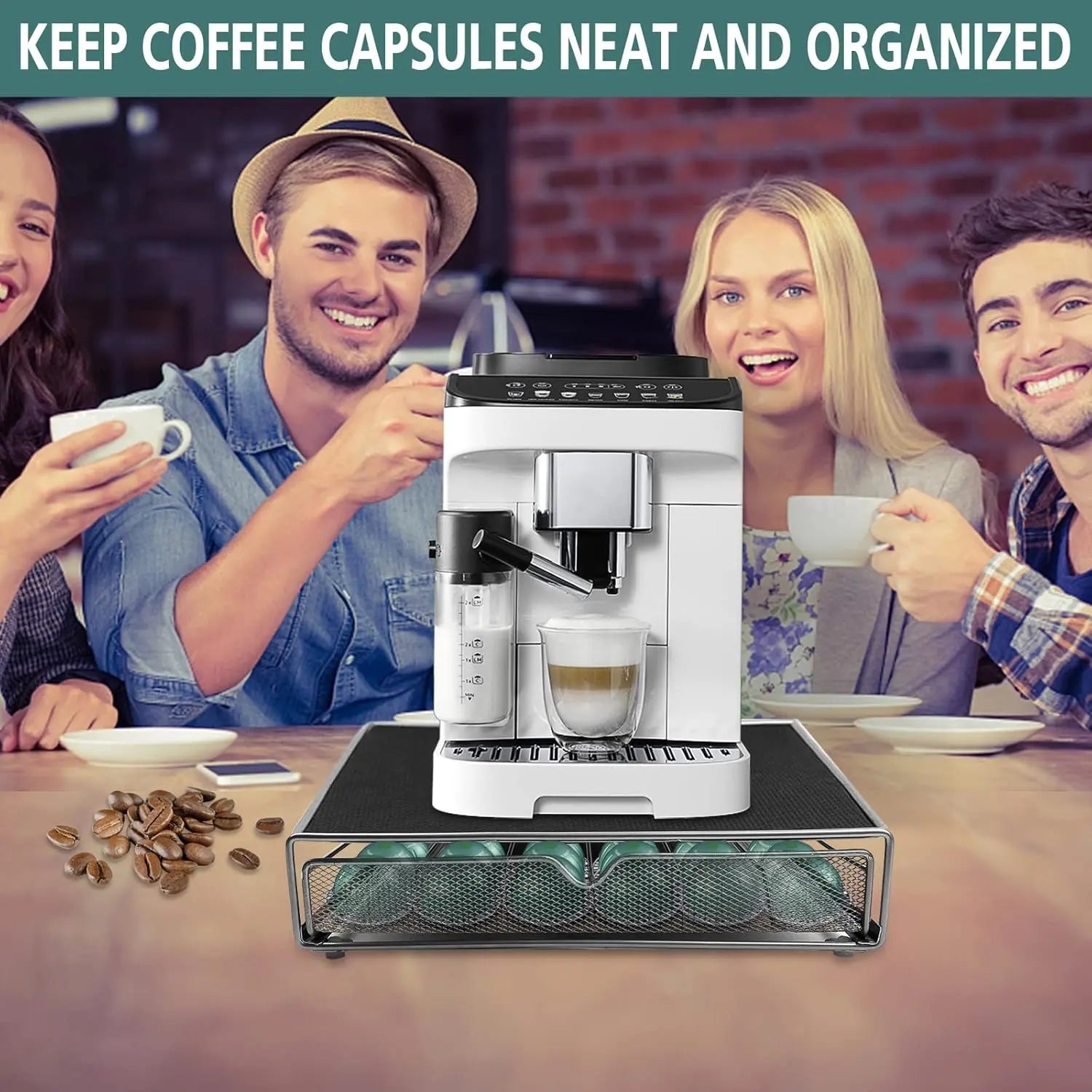 CARLA HOME K-Cup Coffee Pod Drawer for 36 Coffee Pods Storage for Home Kitchen Counter Organizer Wholesale Hub