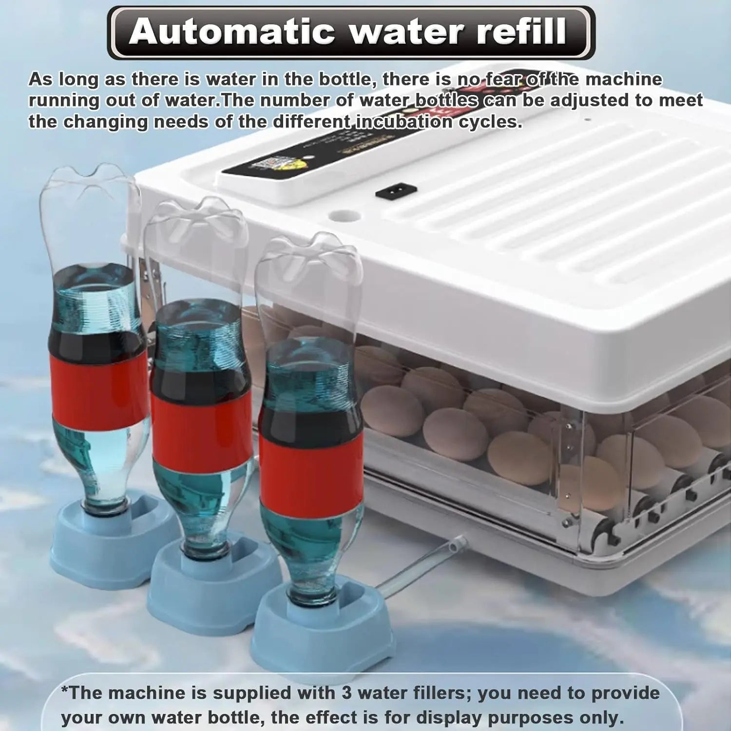 CARLA HOME 70 Egg Incubator with Automatic Turning, LED Display, Humidity & Temperature Control, Auto Water System & Built-in Egg Candler for Chicken, Duck, Quail, Goose Wholesale Hub